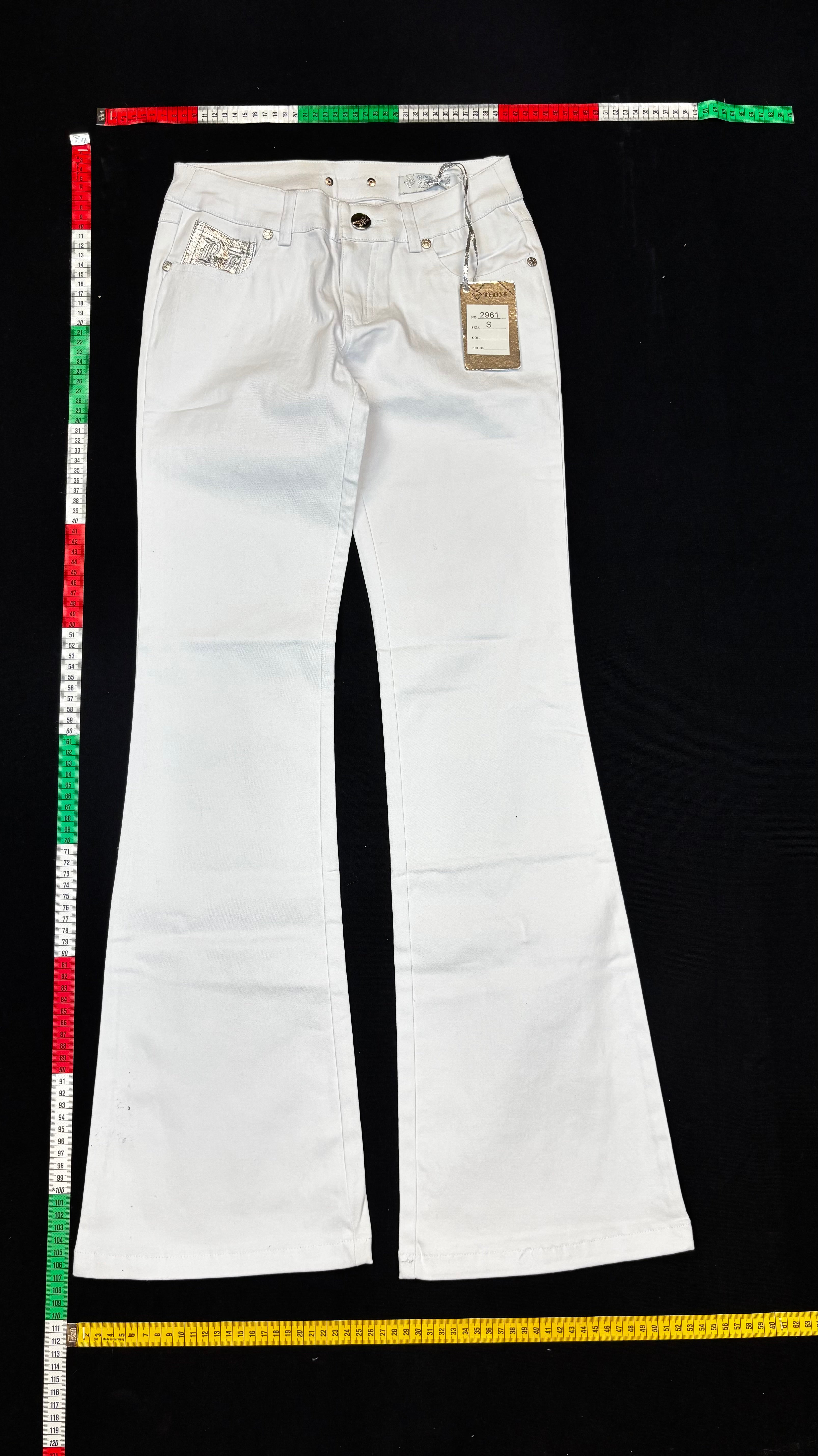 White bootcut jeans