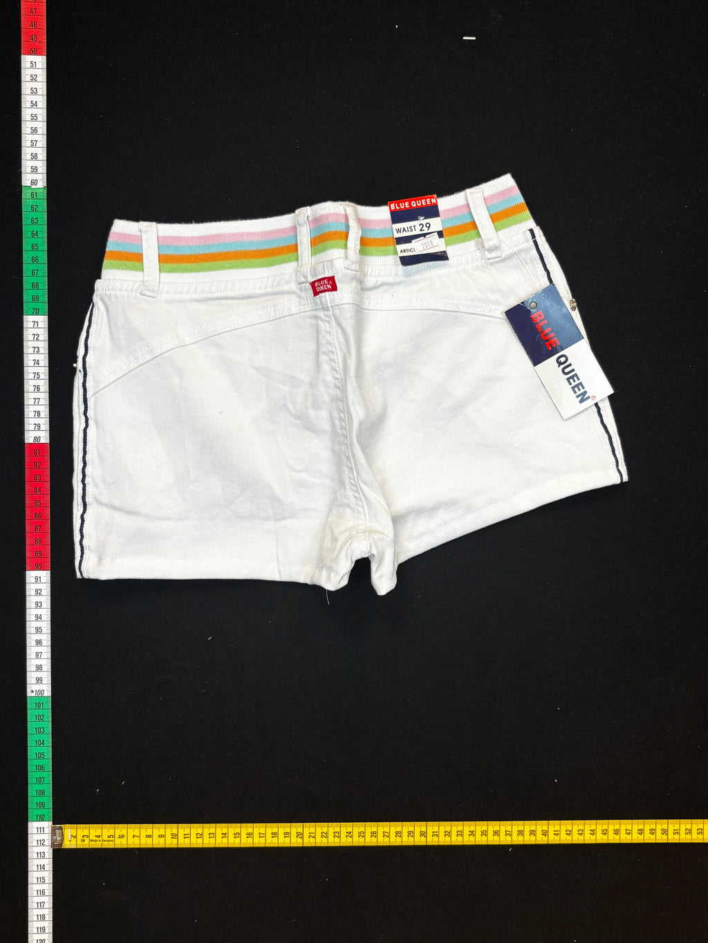 White mini shorts