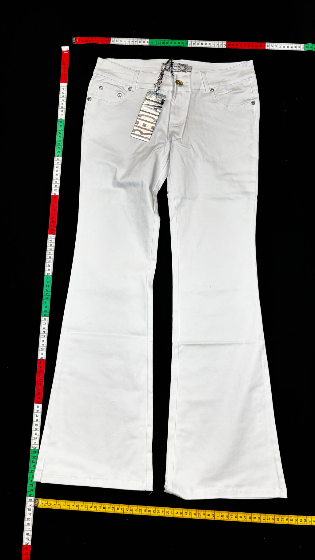 White bootcut jeans