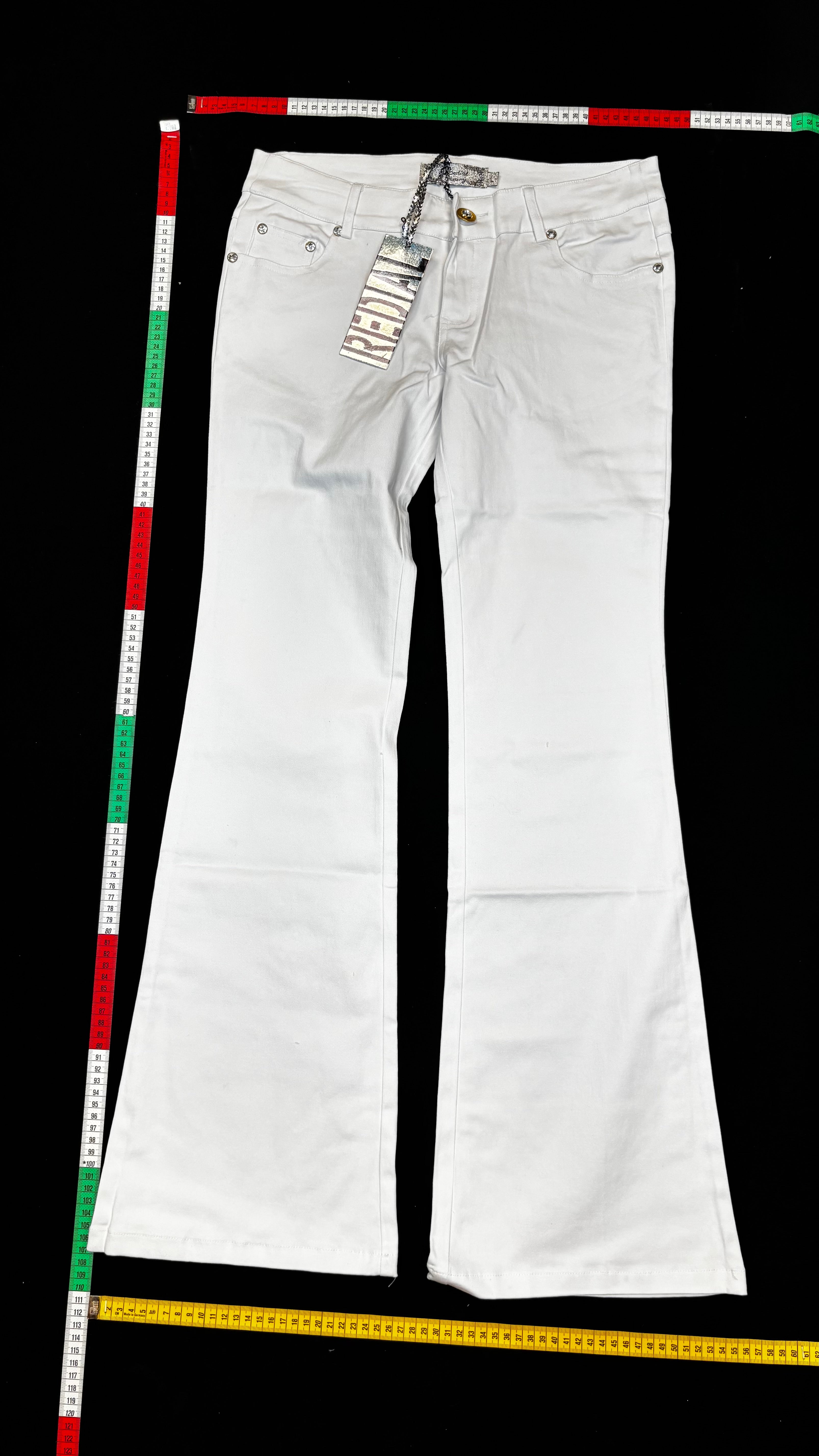 White bootcut jeans