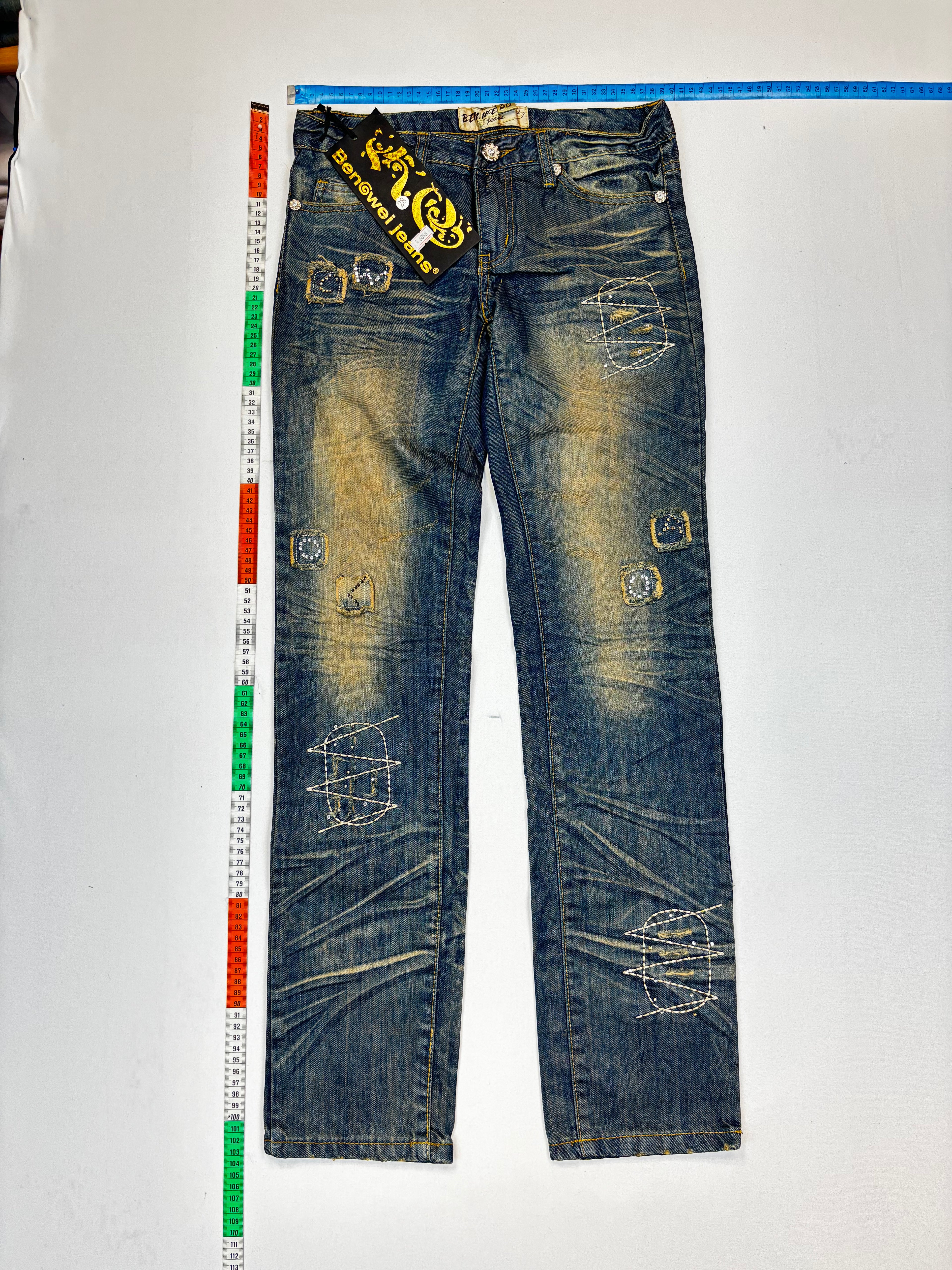 Slim green jeans