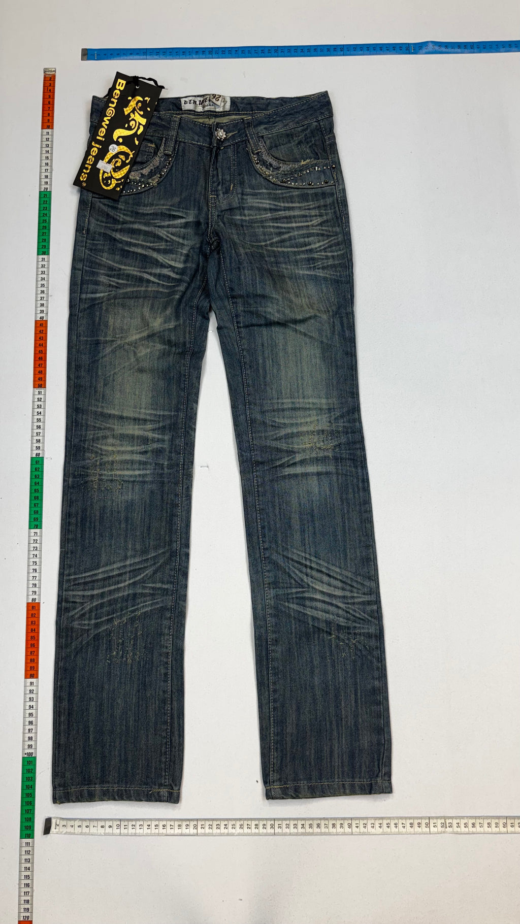 Slim green jeans