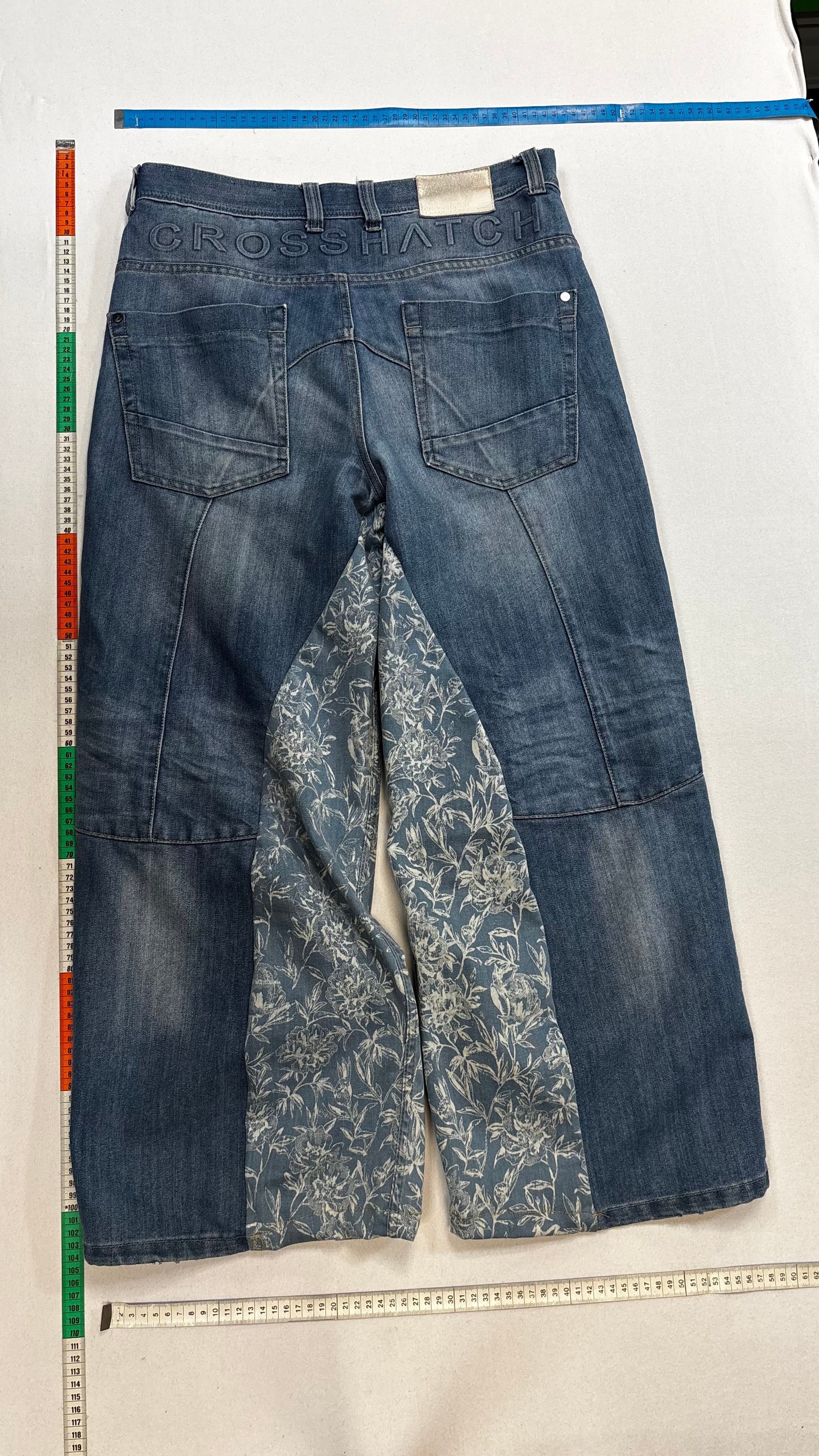 Croshatch baggy jeans