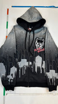 Raw blue zip up hoodie