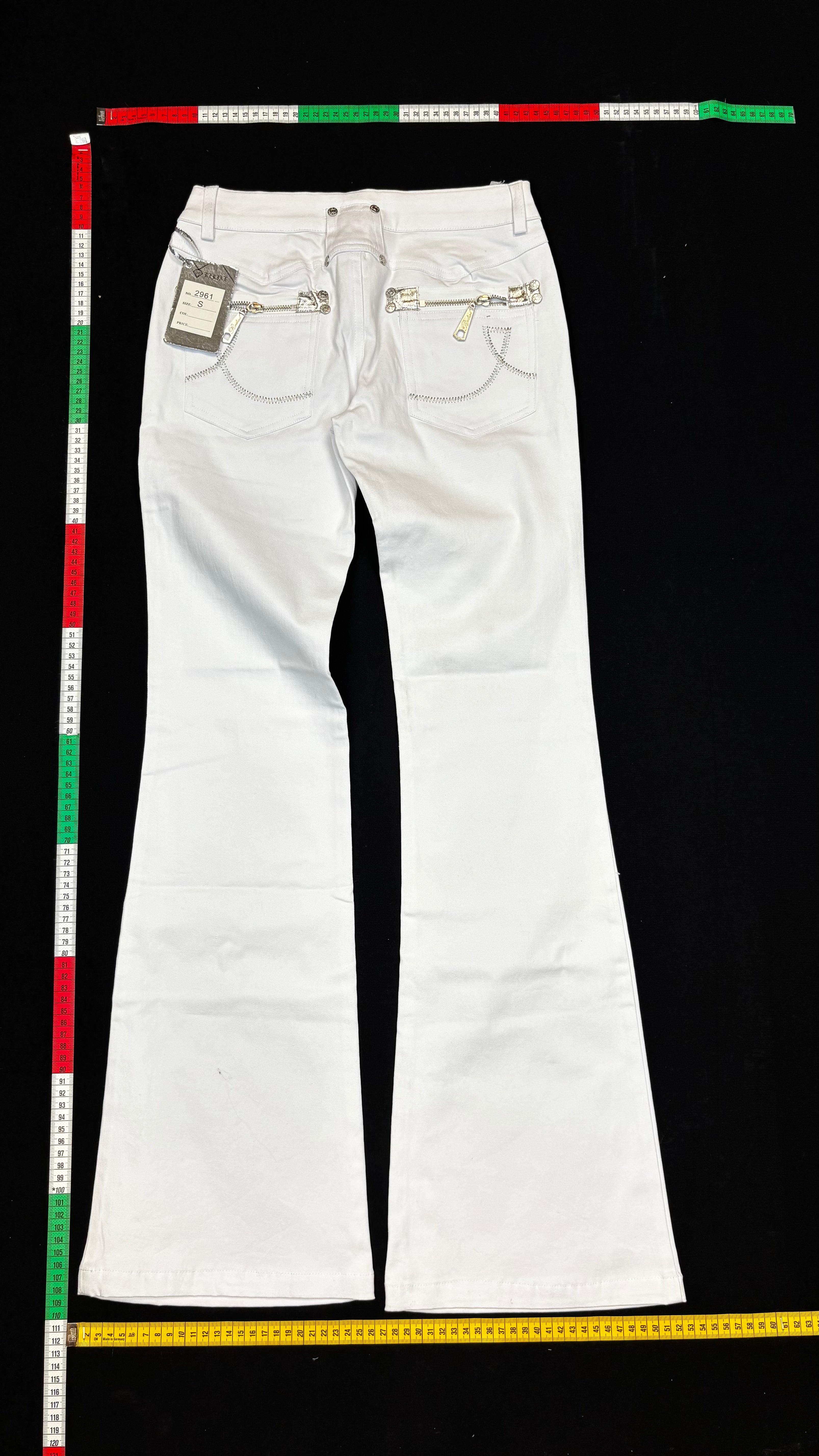 White bootcut jeans