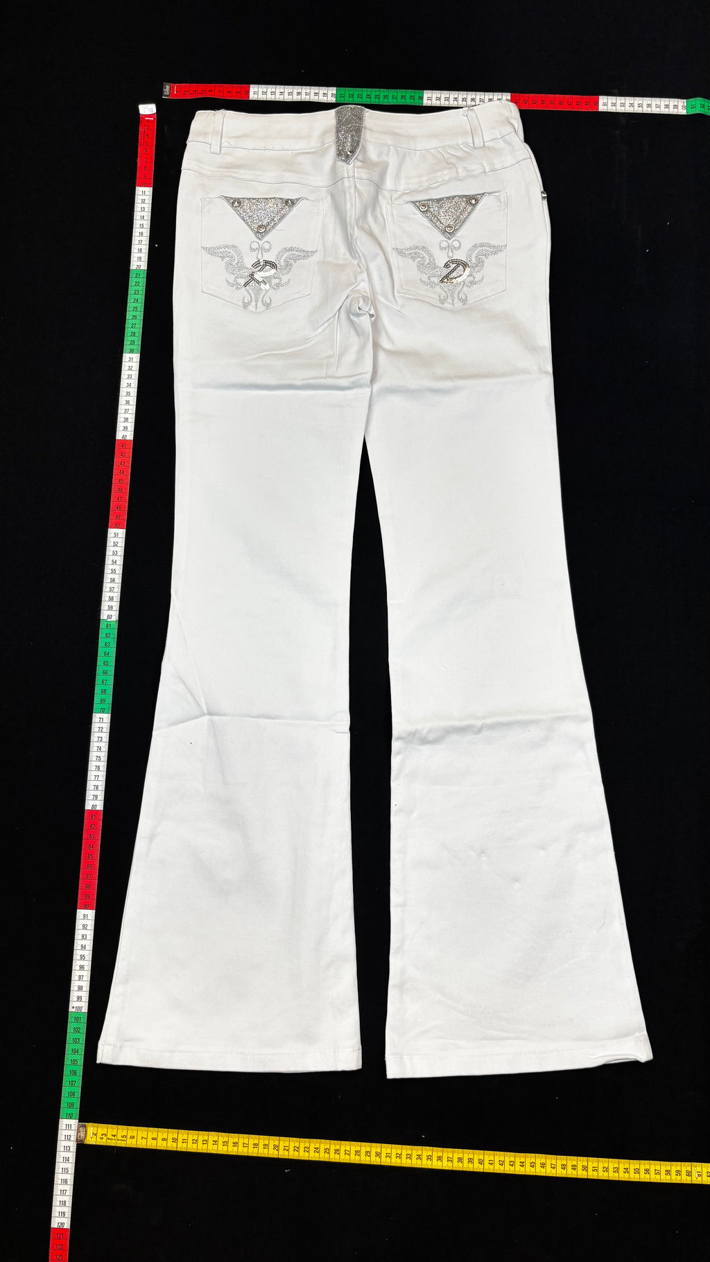White bootcut jeans