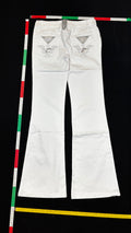 White bootcut jeans