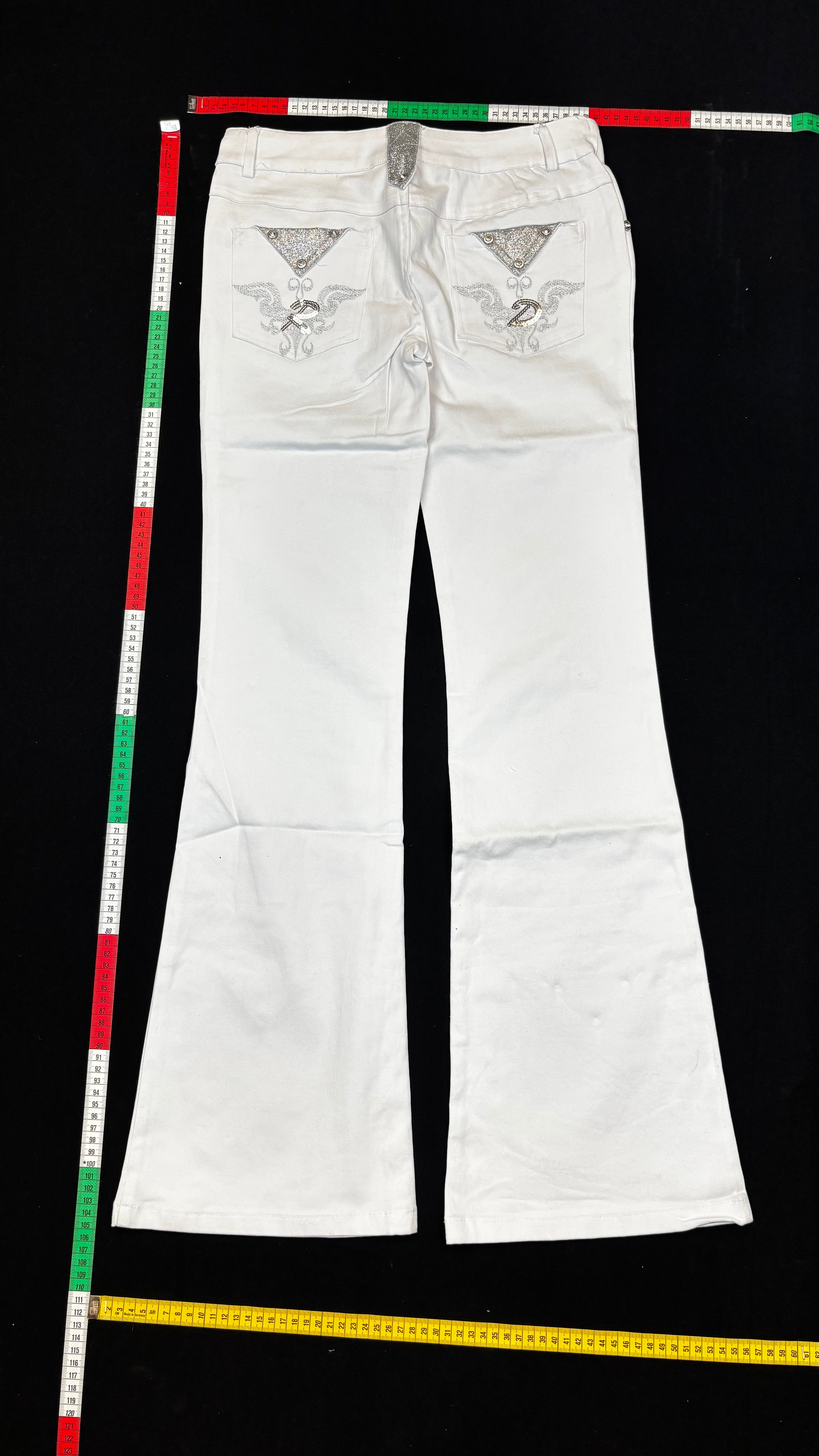 White bootcut jeans
