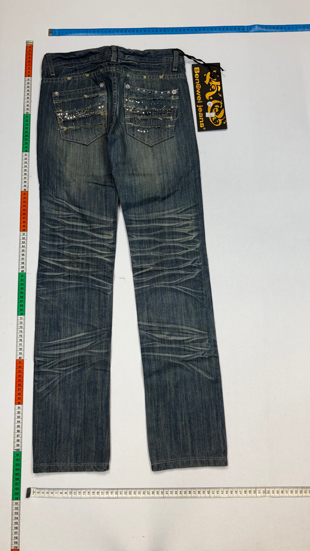 Slim green jeans