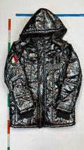 Silver puffer jacket