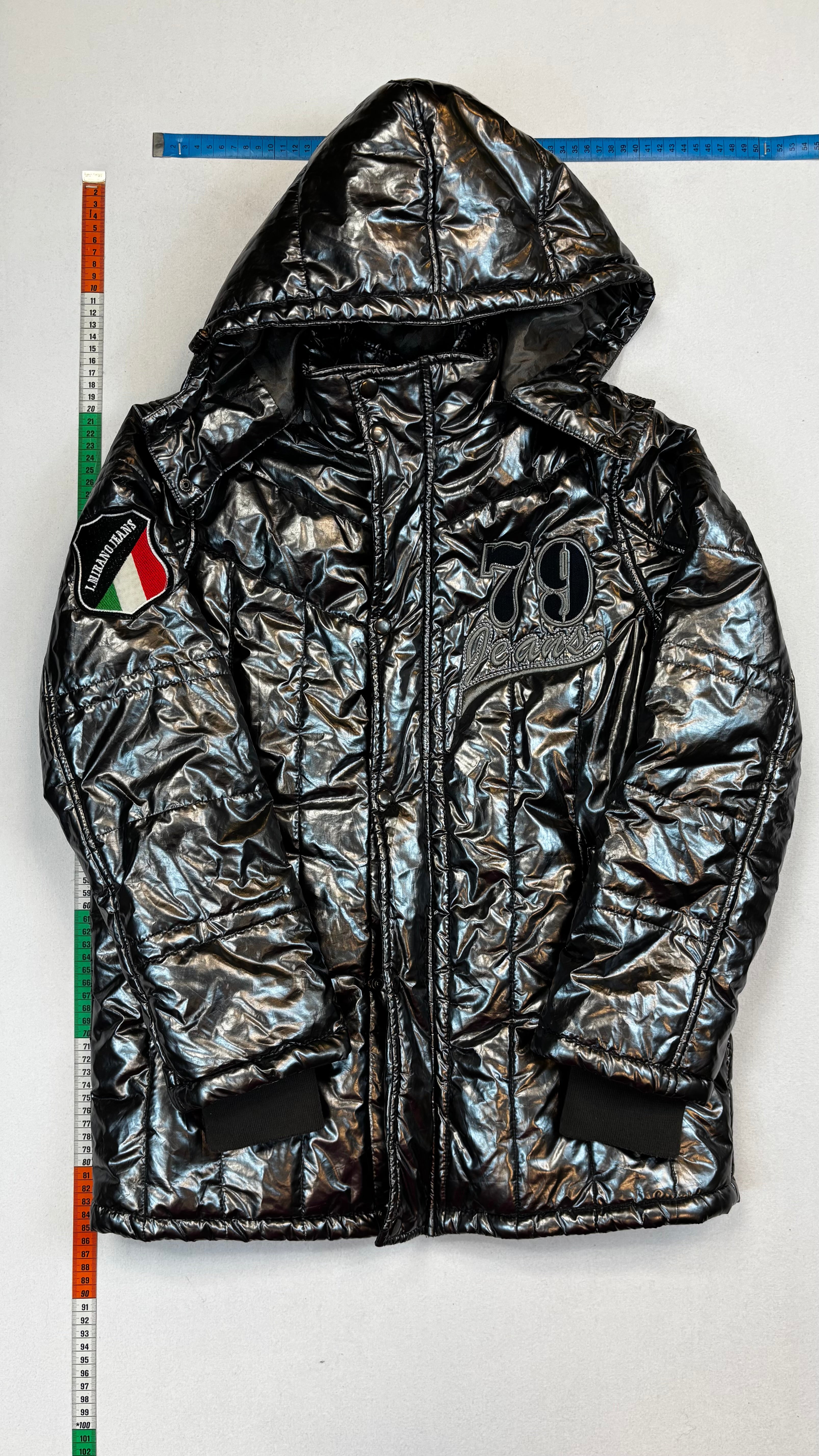 Silver puffer jacket