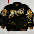 Raw Blue feux leather jacket