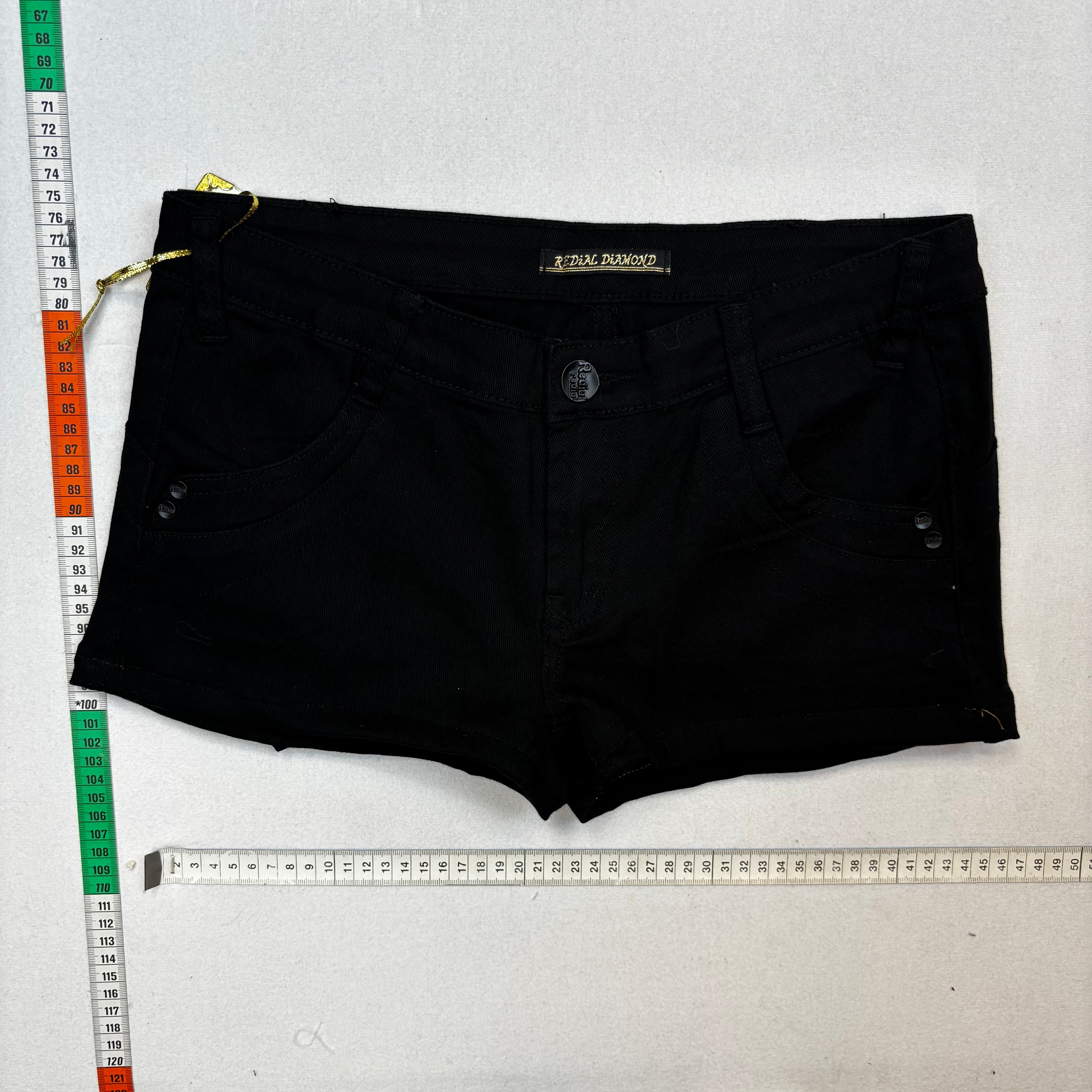 Black mini shorts