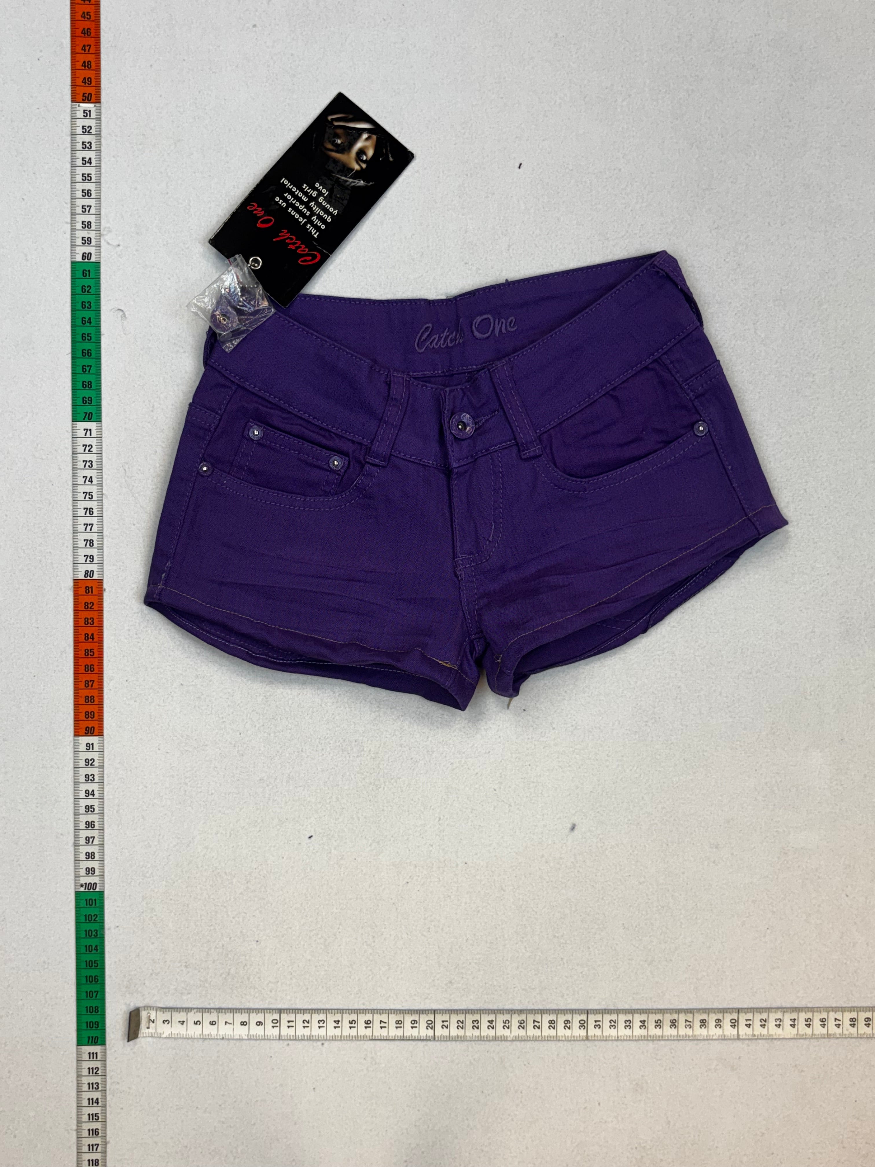 Purple mini shorts