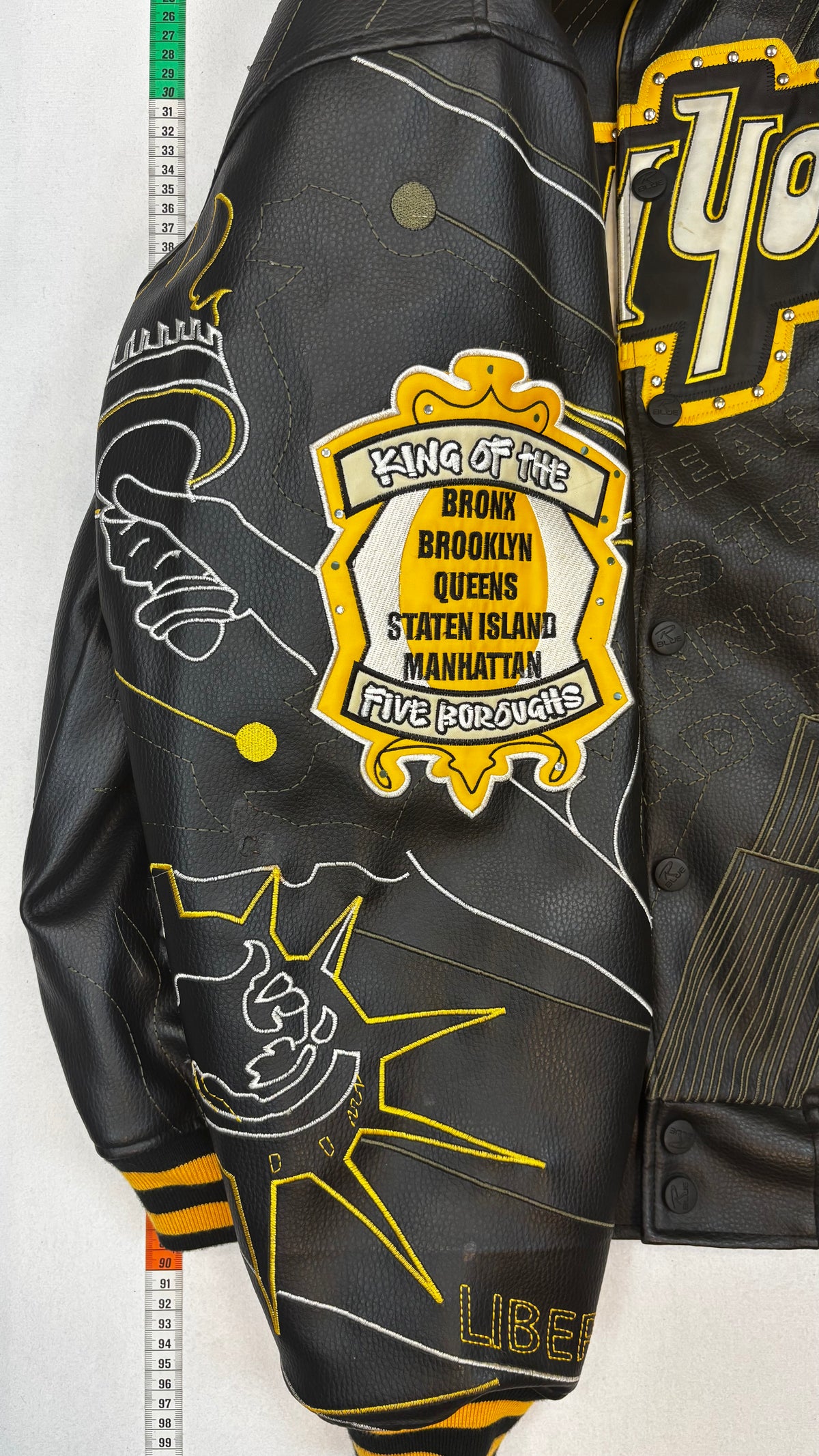 Raw Blue feux leather jacket