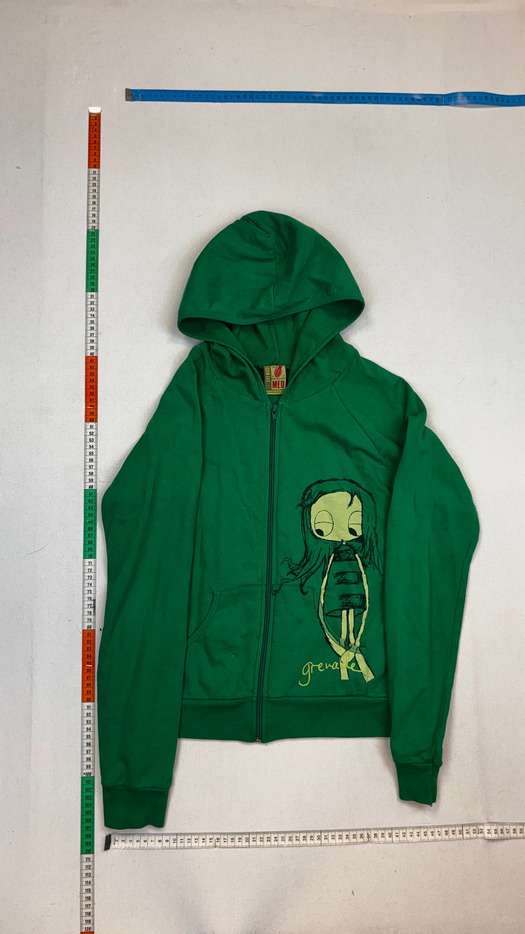 Green zip up hoodie