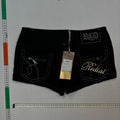 Black mini shorts