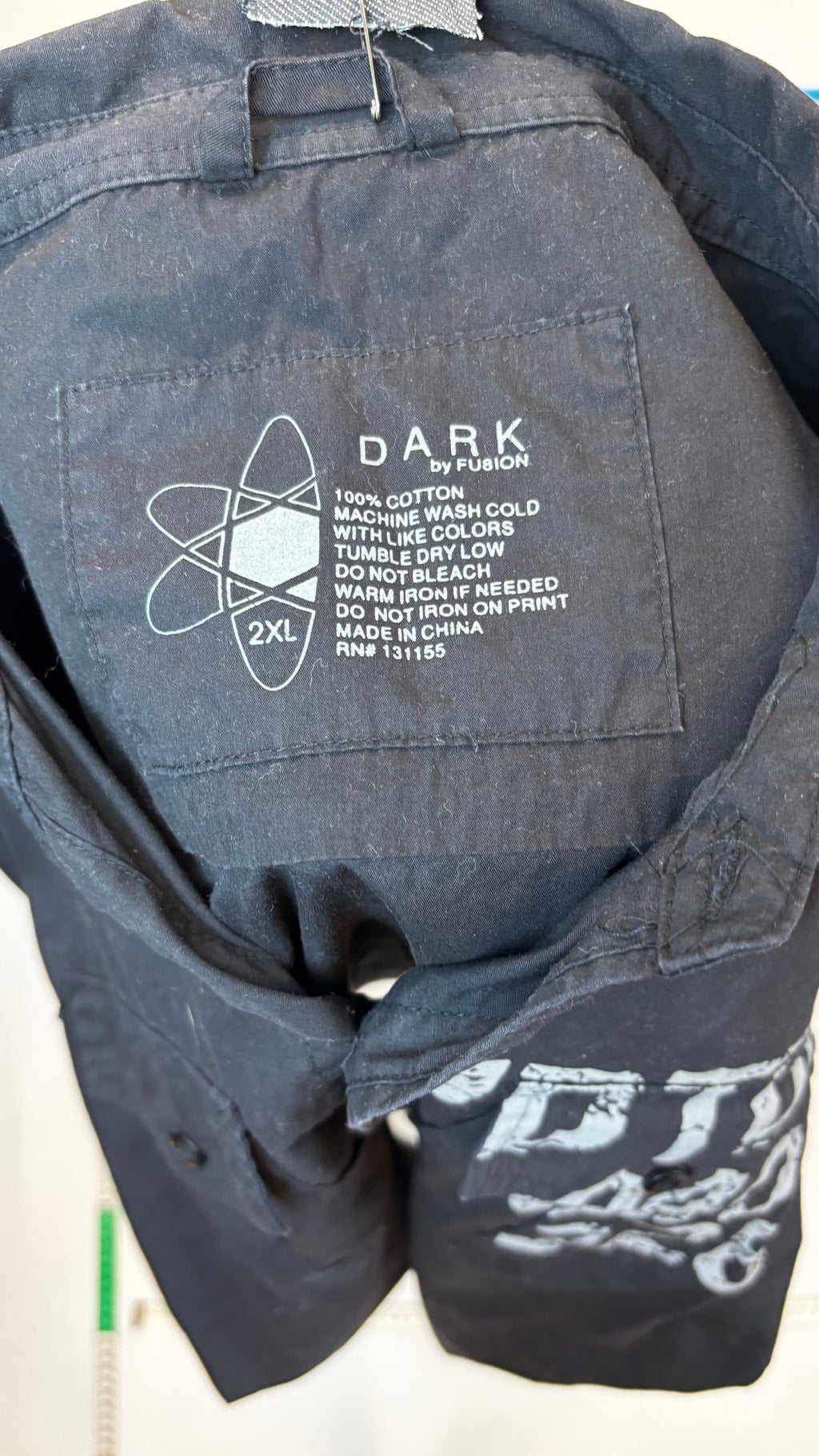 Dark button up T-shirt