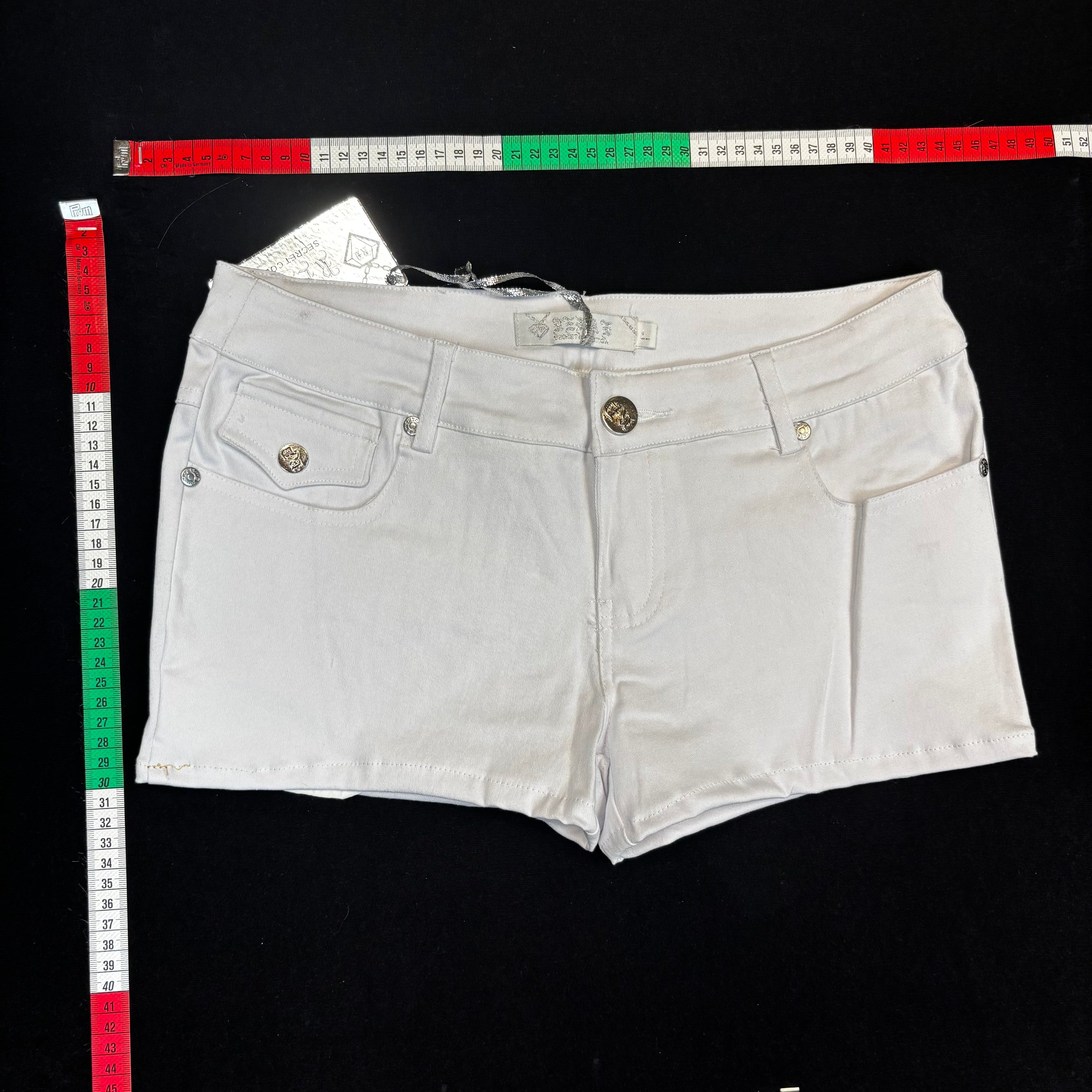 White mini shorts