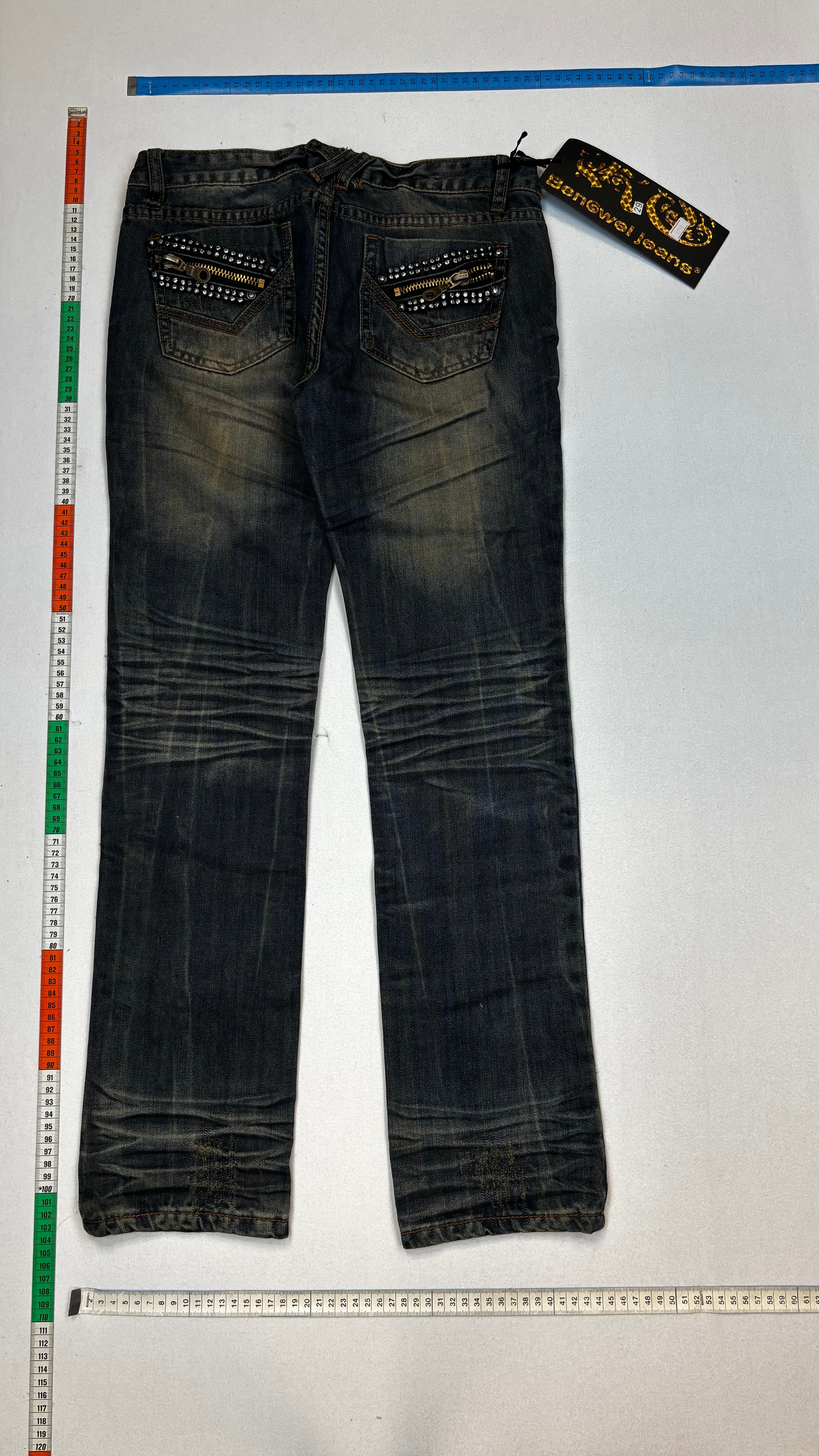 Slim green jeans