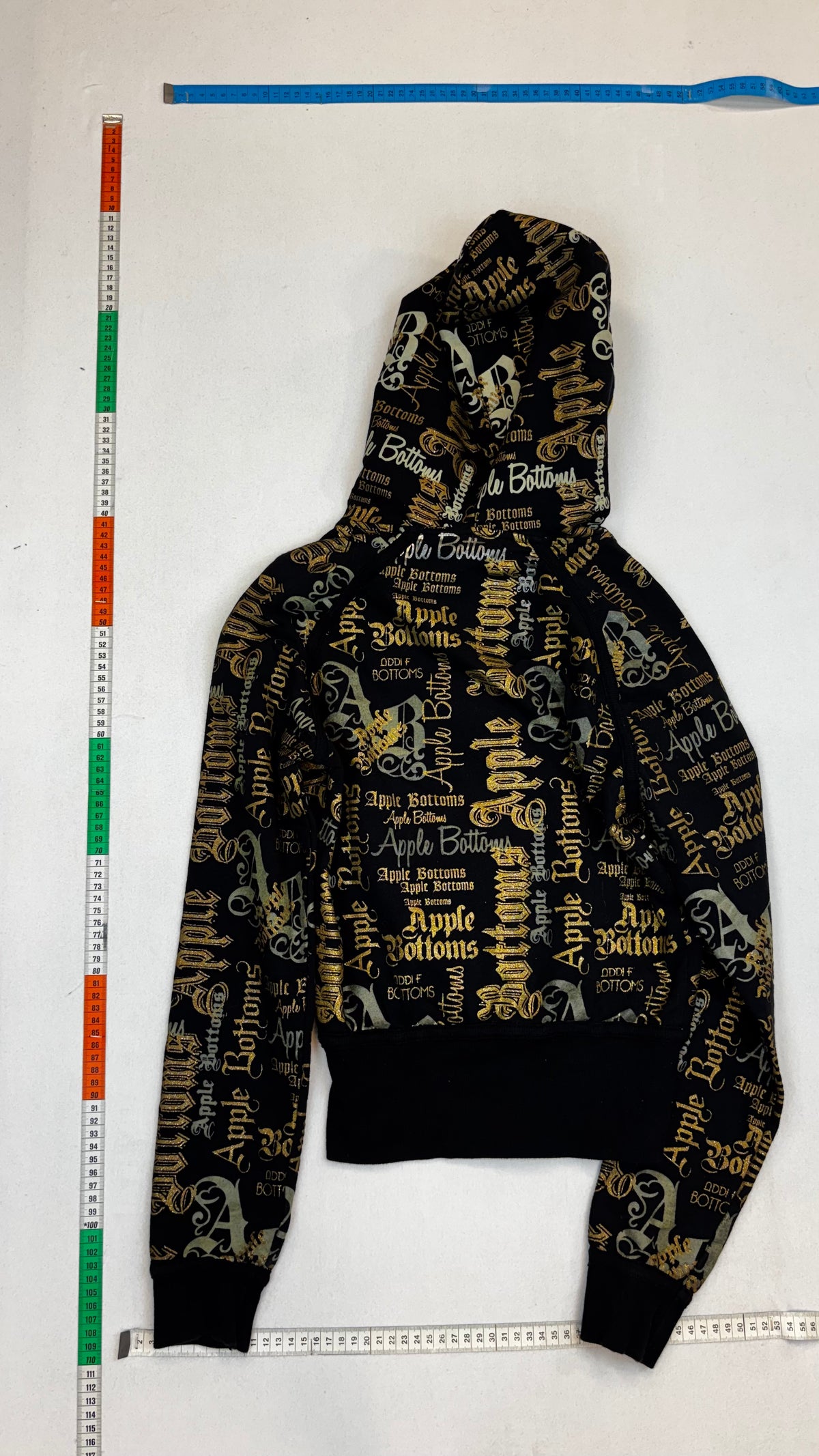 Apple bottom jeans Cropped zip up hoodie