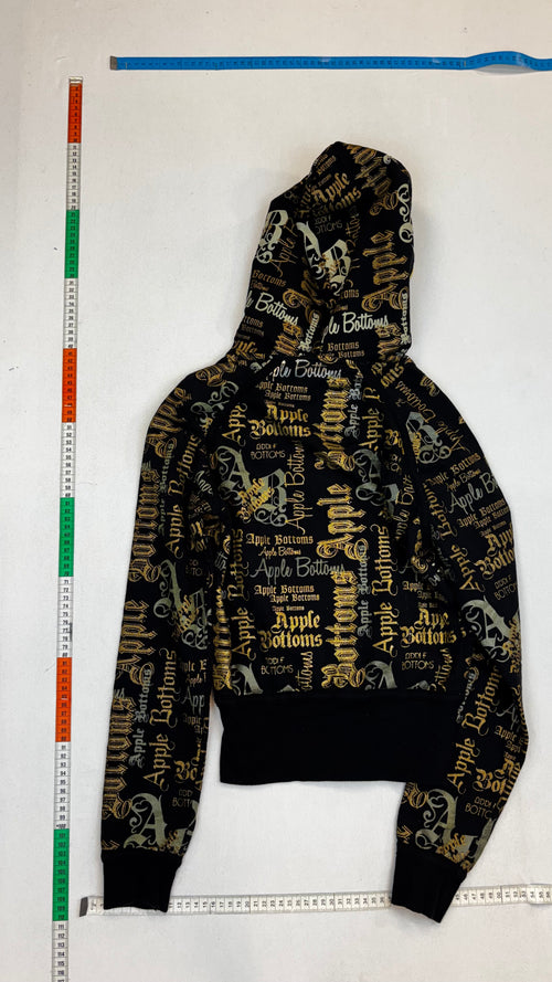 Apple bottom jeans Cropped zip up hoodie