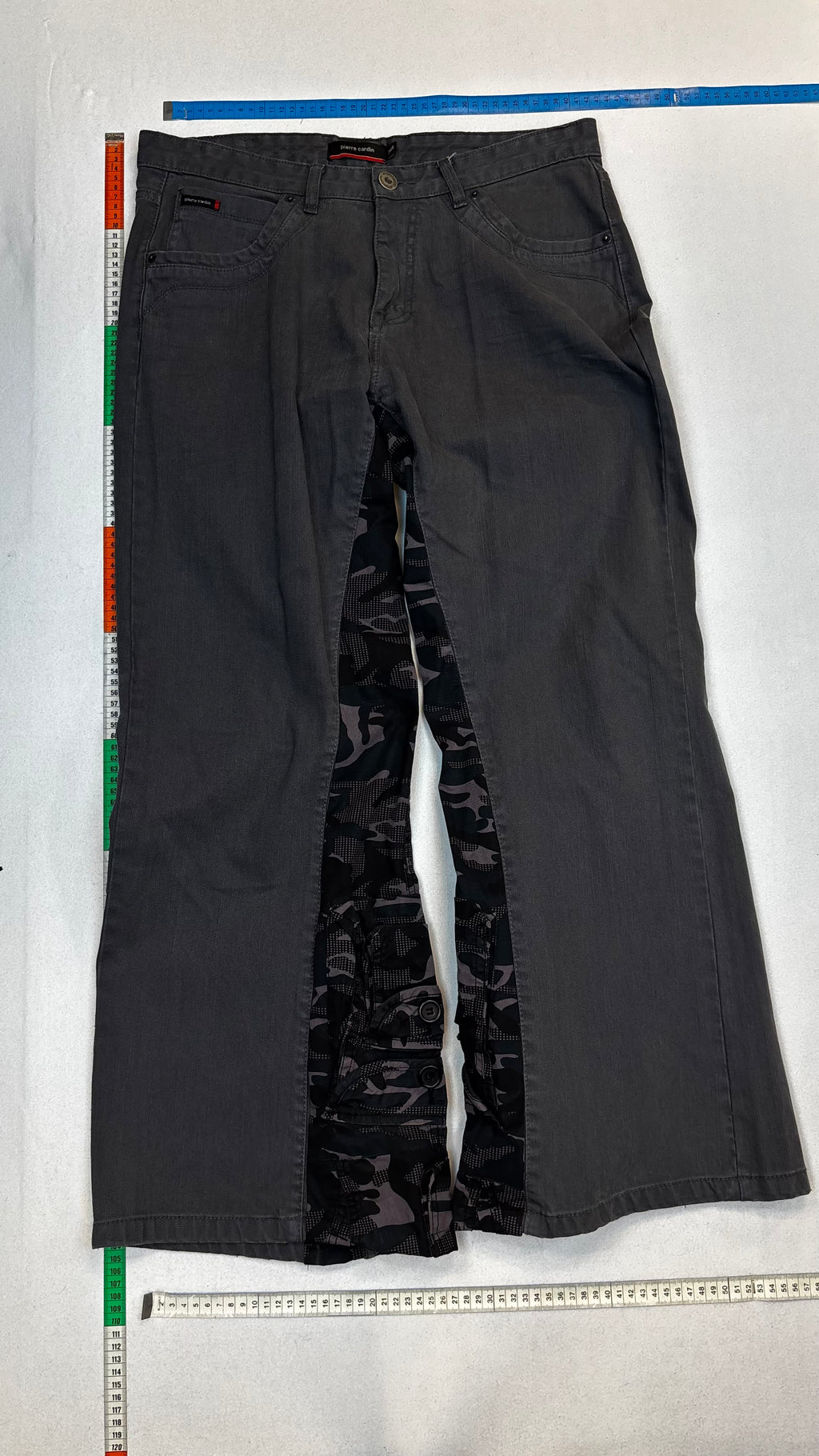 Grey flared jeans