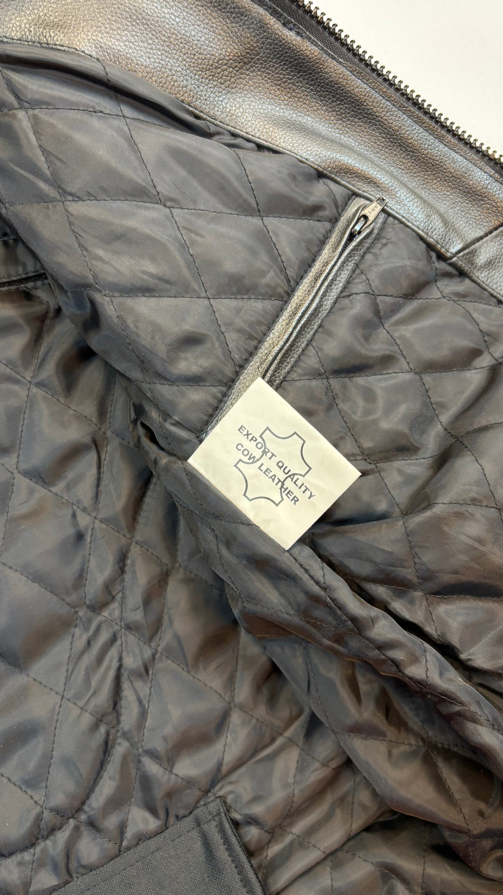 Leather biker jacket