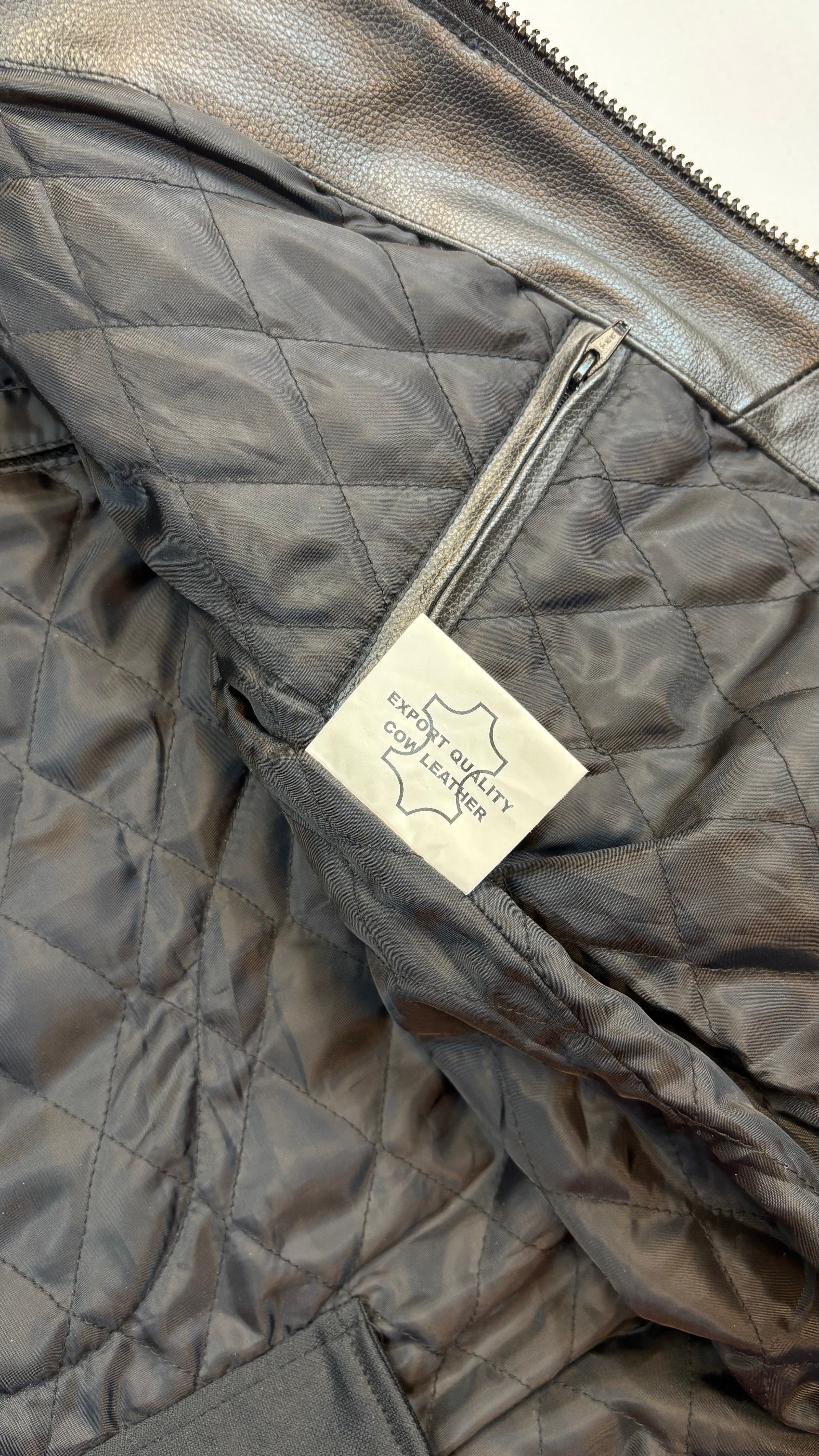 Leather biker jacket