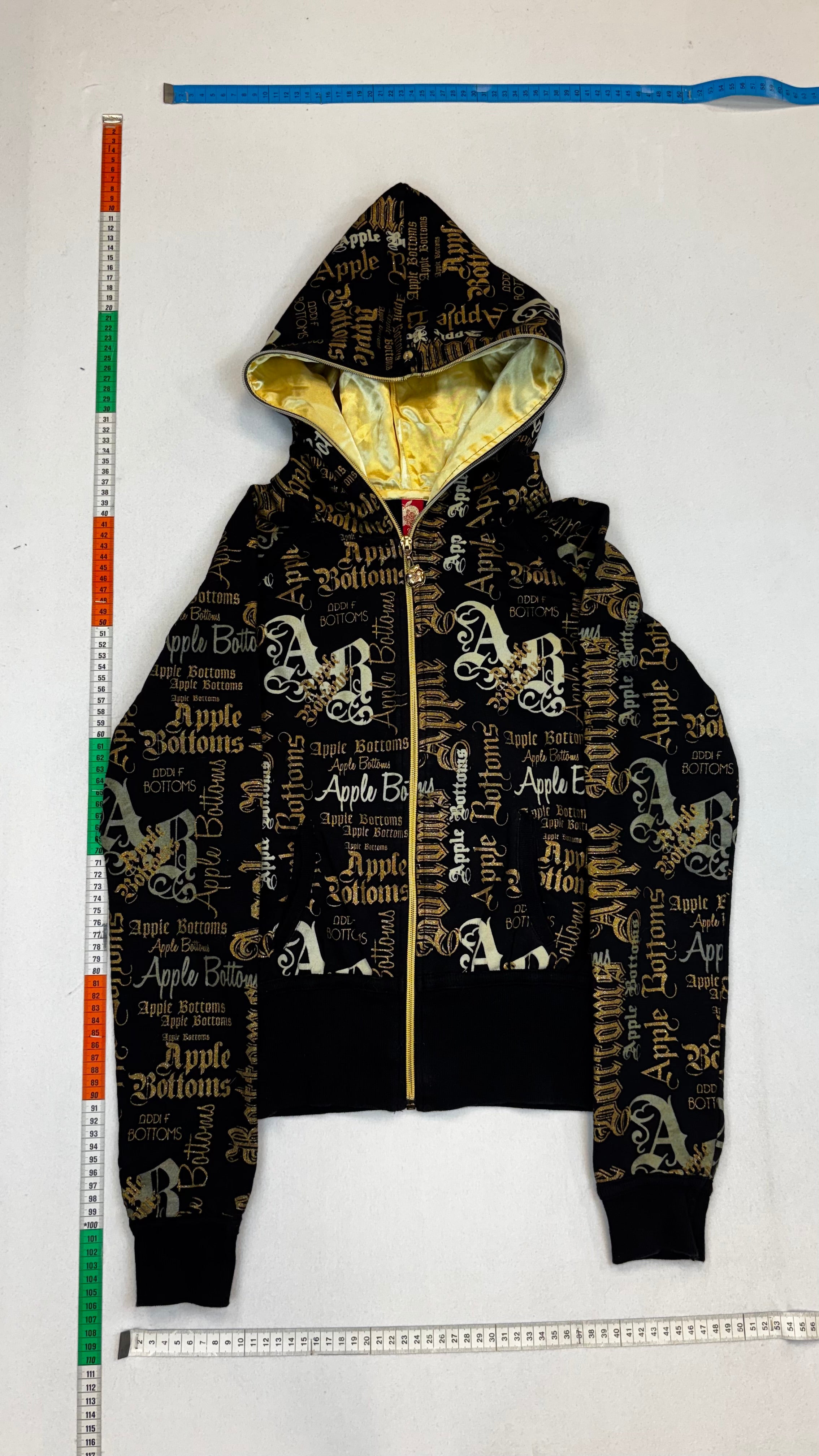 Apple bottom jeans Cropped zip up hoodie