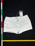 White mini shorts