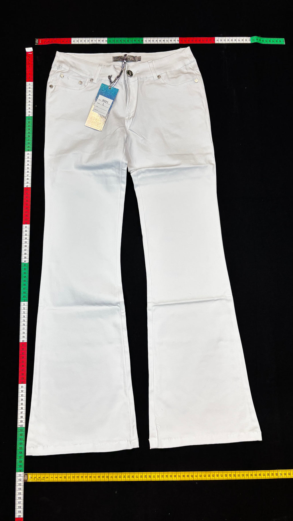 White bootcut jeans