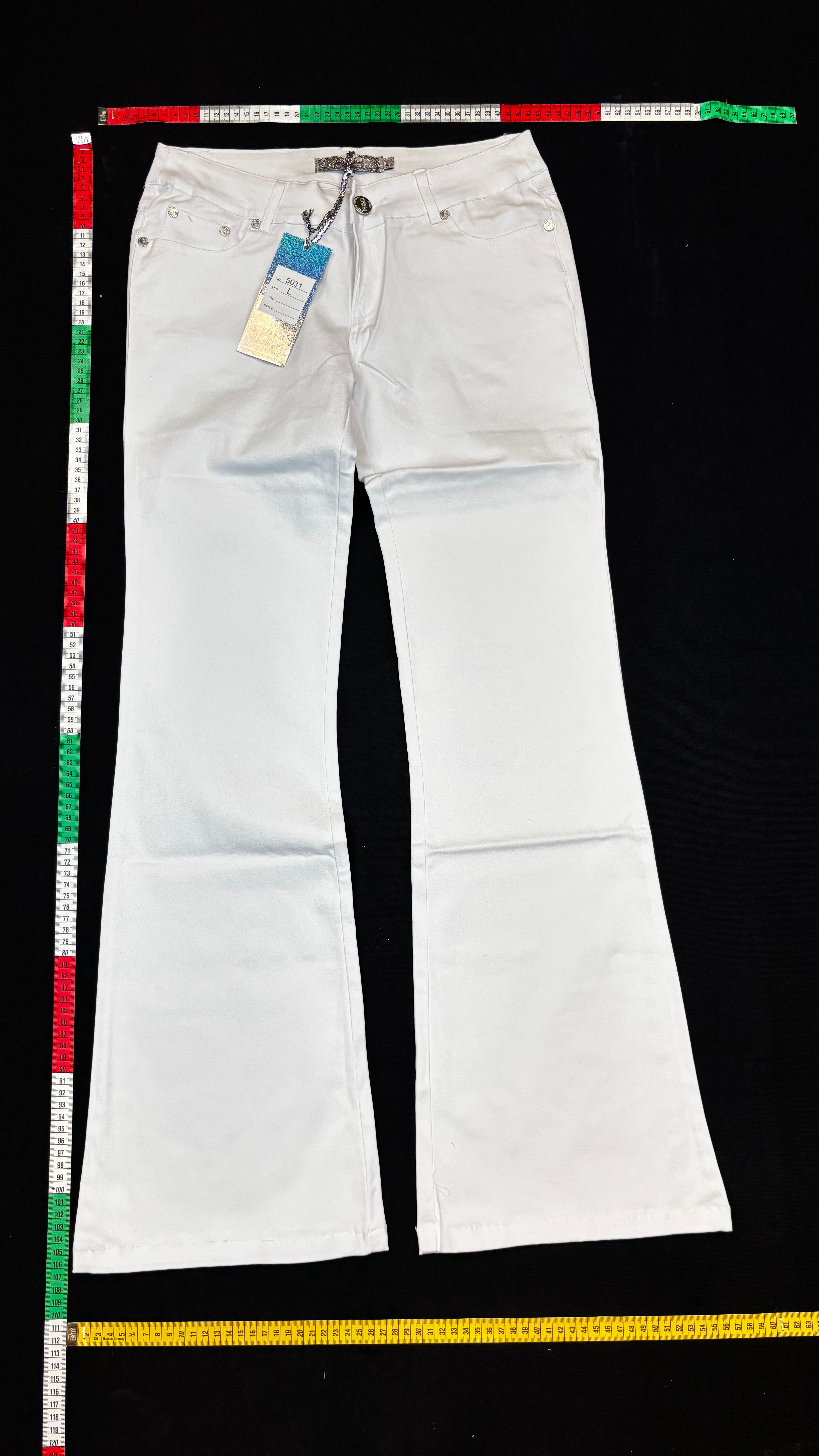 White bootcut jeans