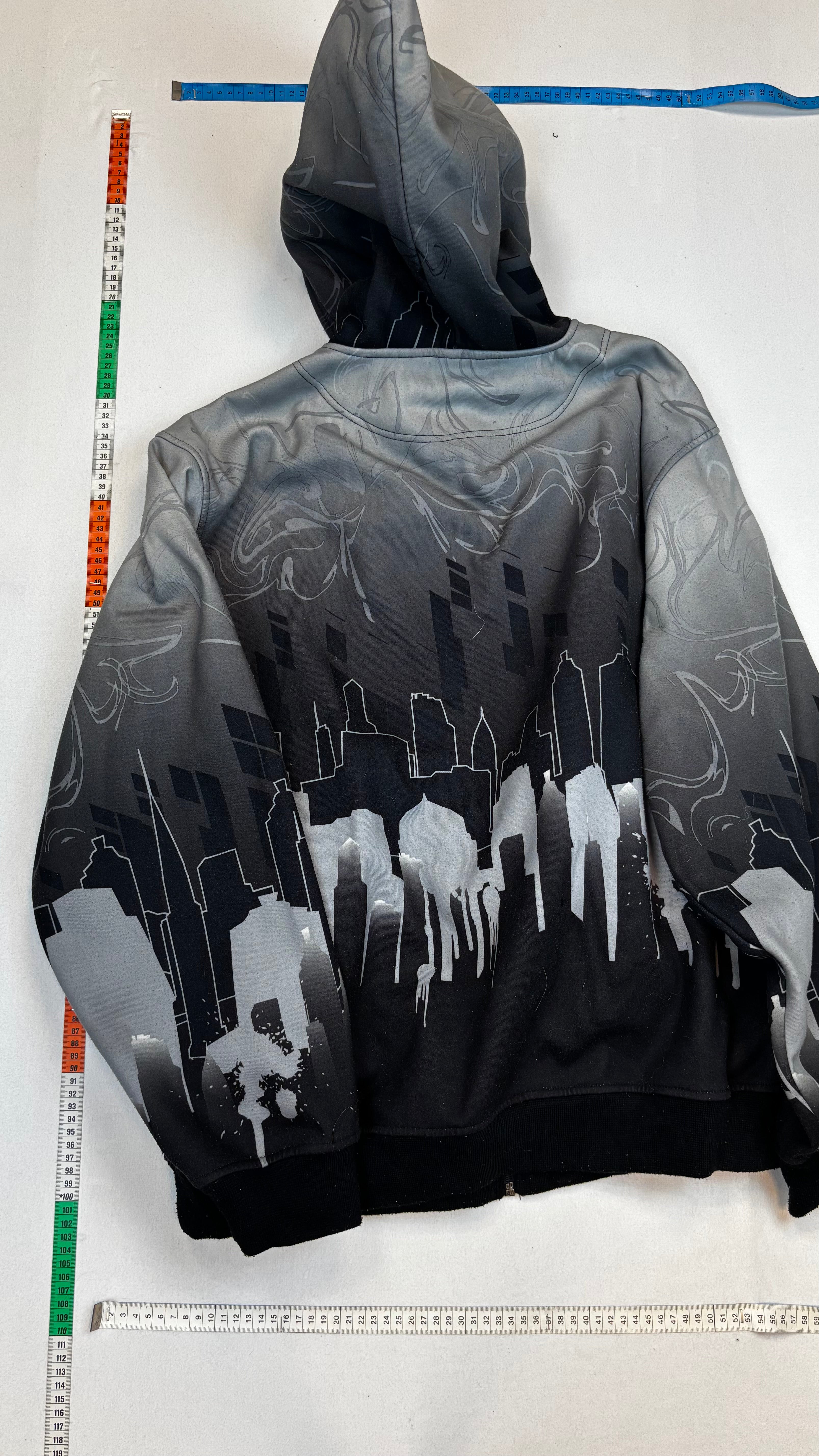 Raw blue zip up hoodie