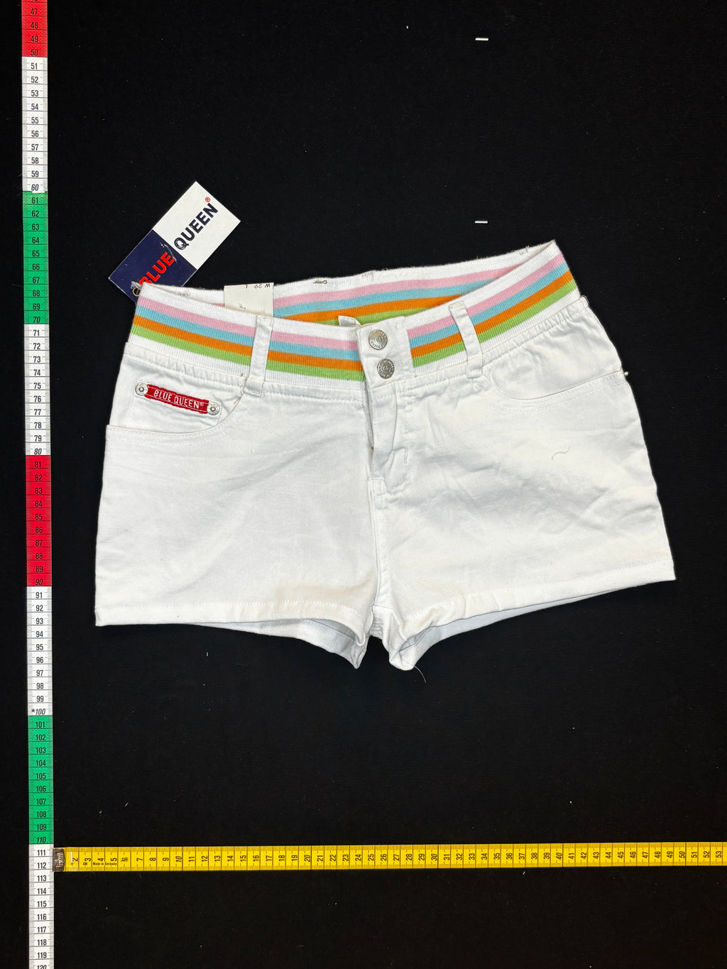 White mini shorts