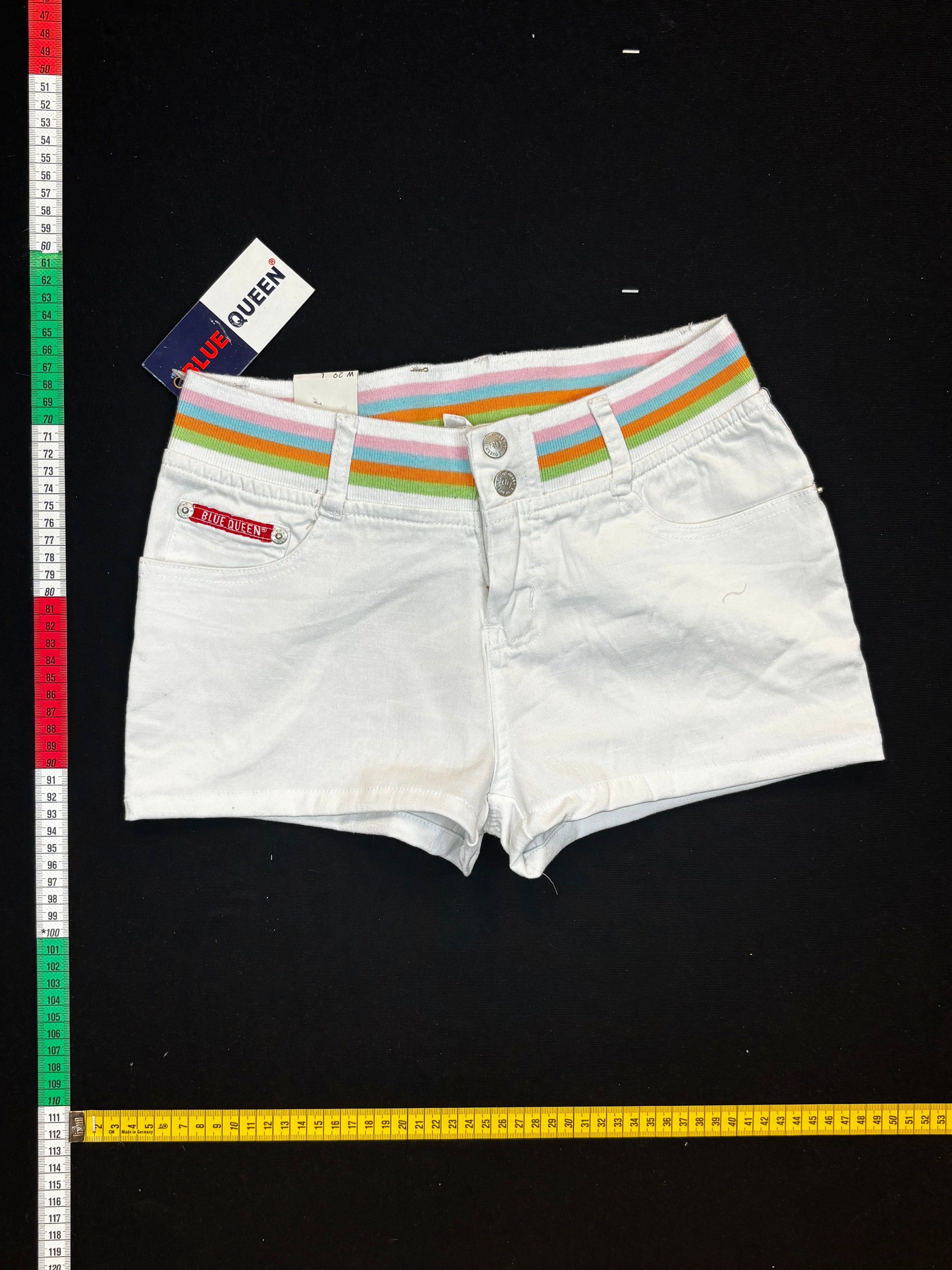 White mini shorts