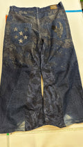 Raw blue baggy jeans
