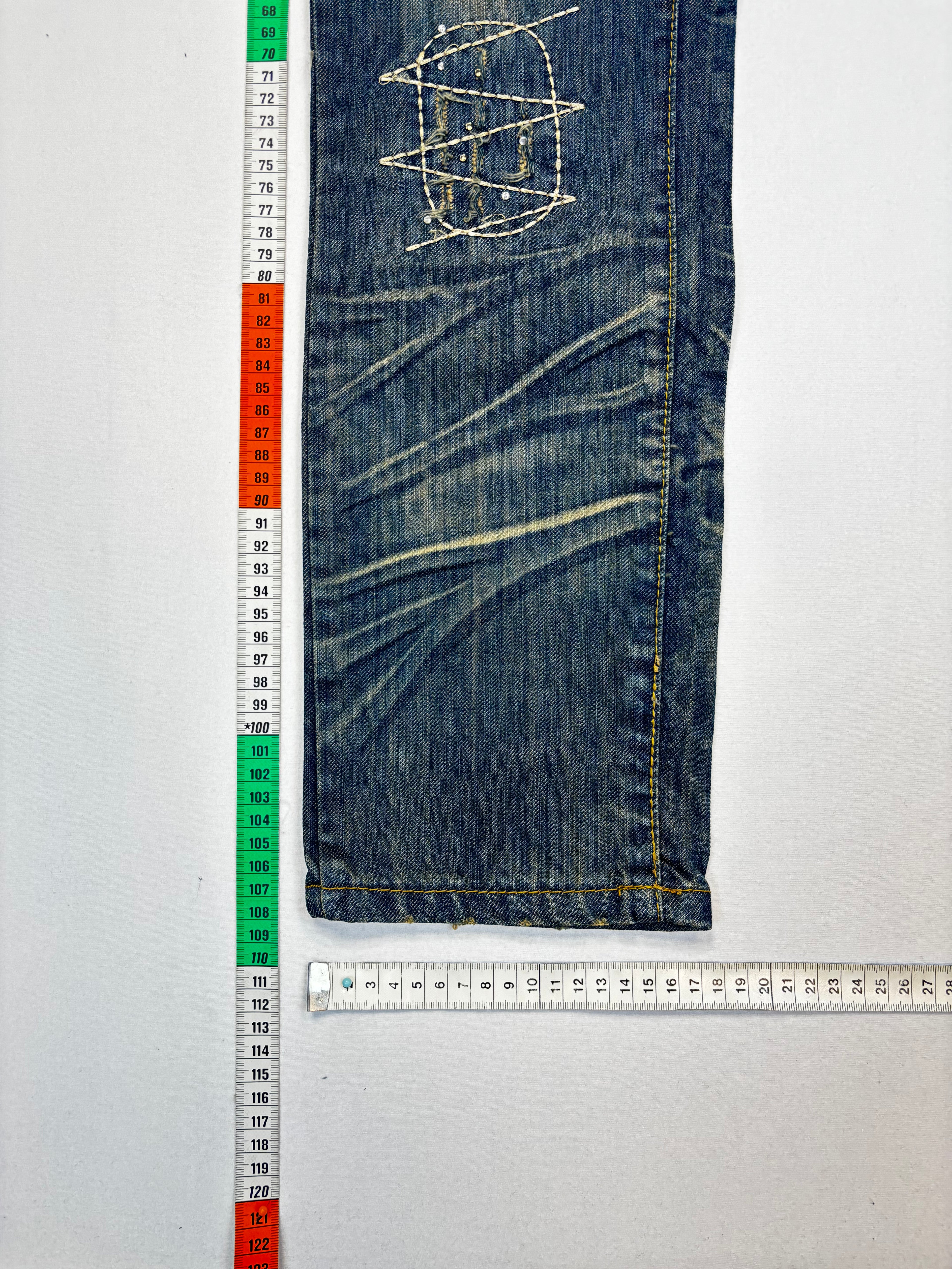 Slim green jeans