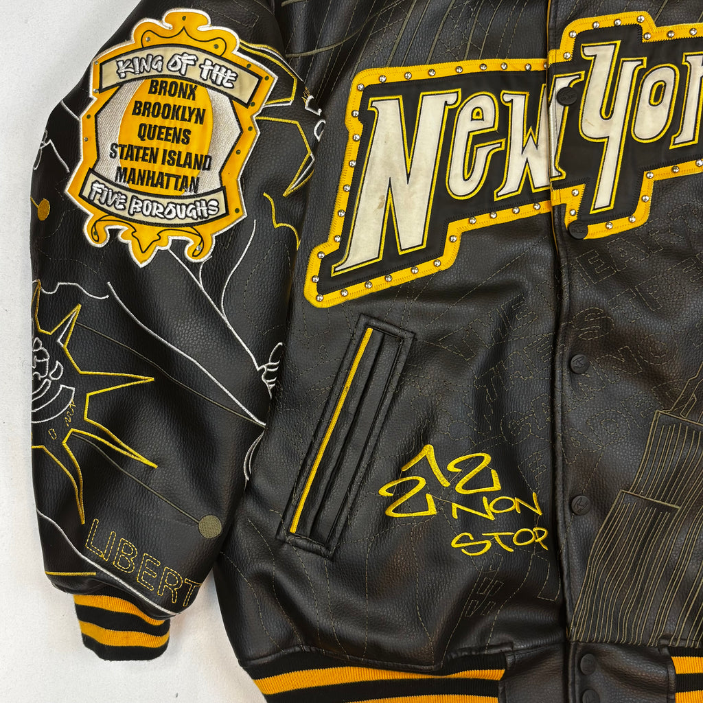 Raw Blue feux leather jacket