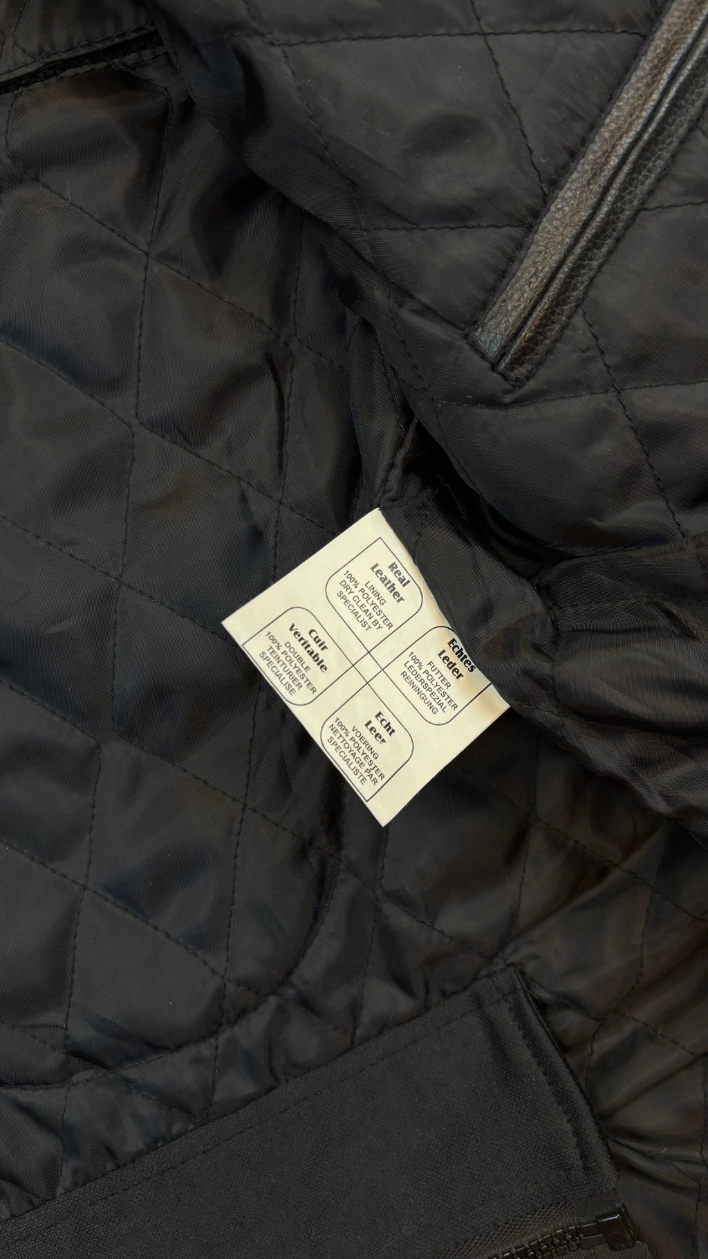 Leather biker jacket