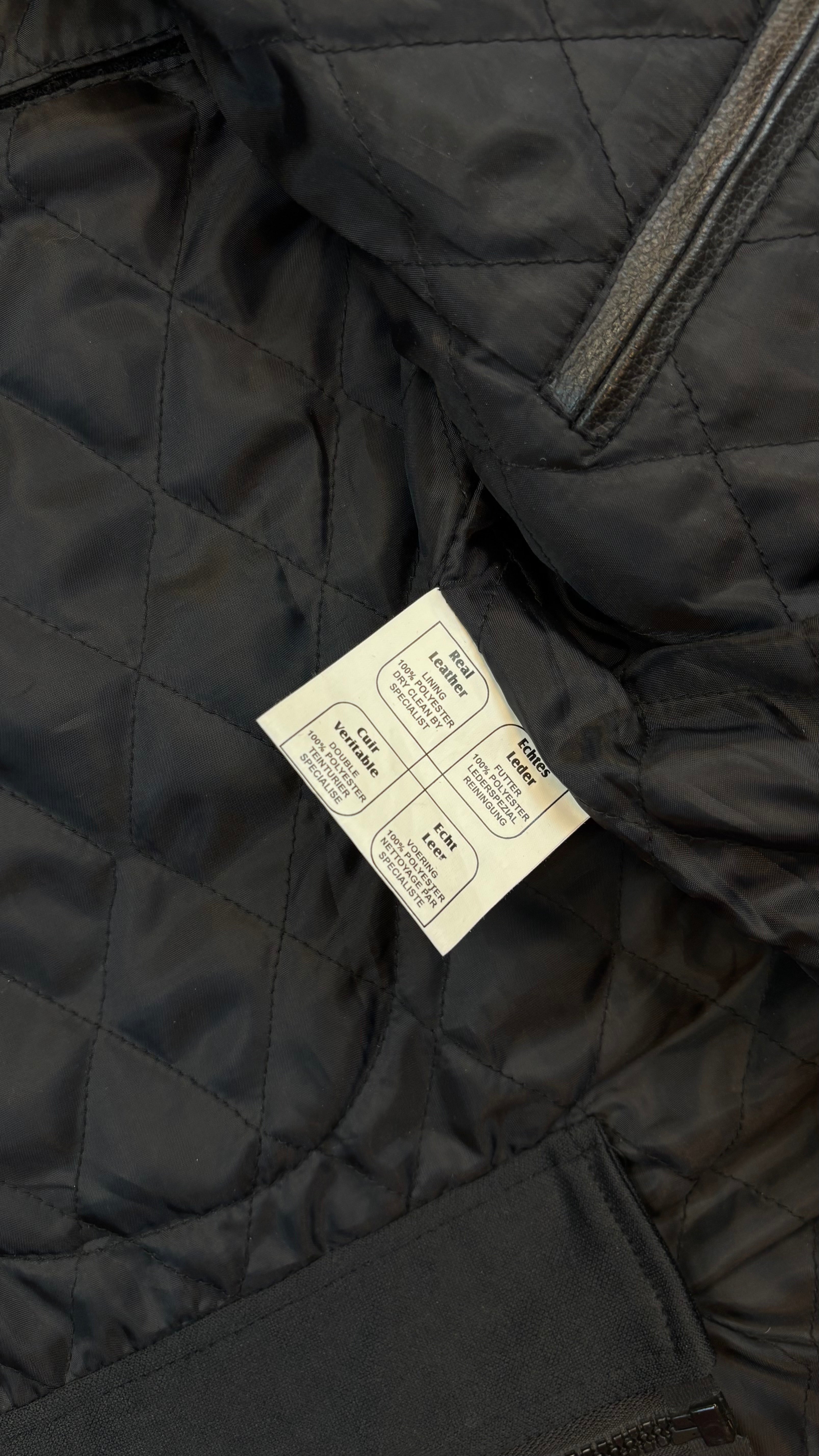 Leather biker jacket