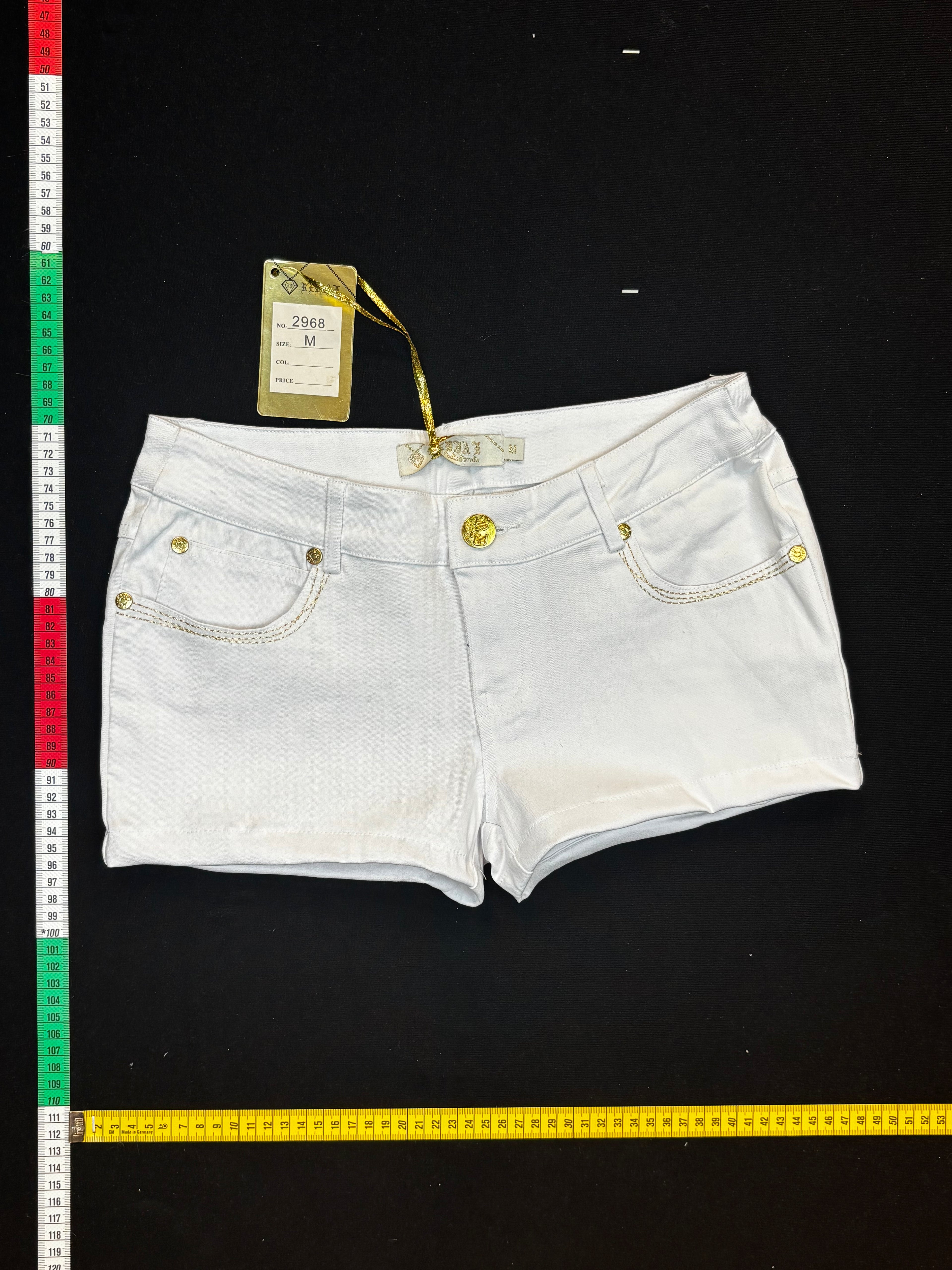 White mini shorts