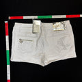 White mini shorts