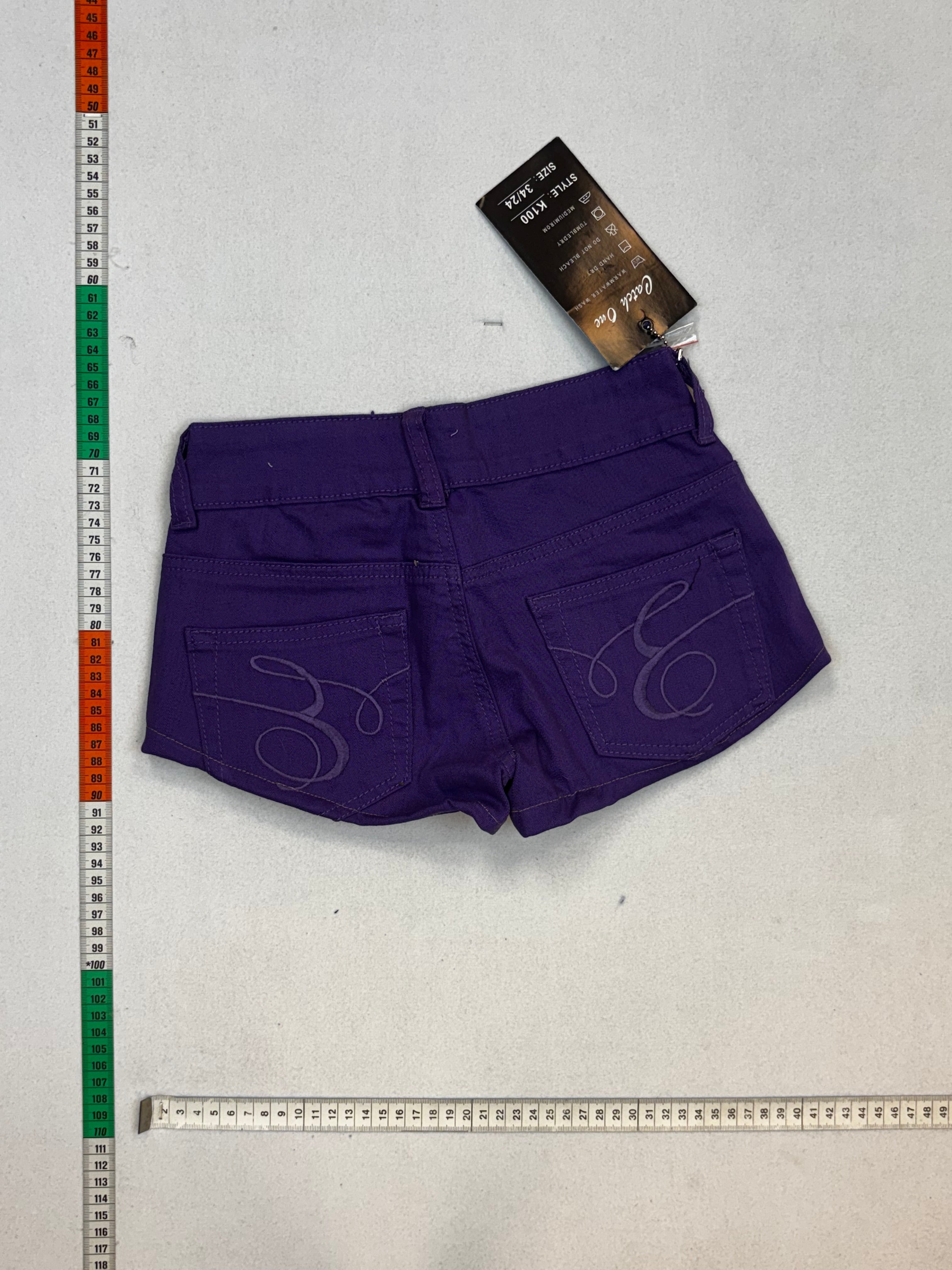 Purple mini shorts