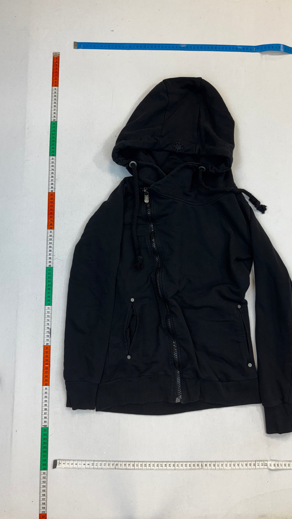 Asymetrical zip up hoodie