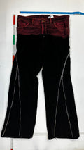 Double waist zipper flare jeans