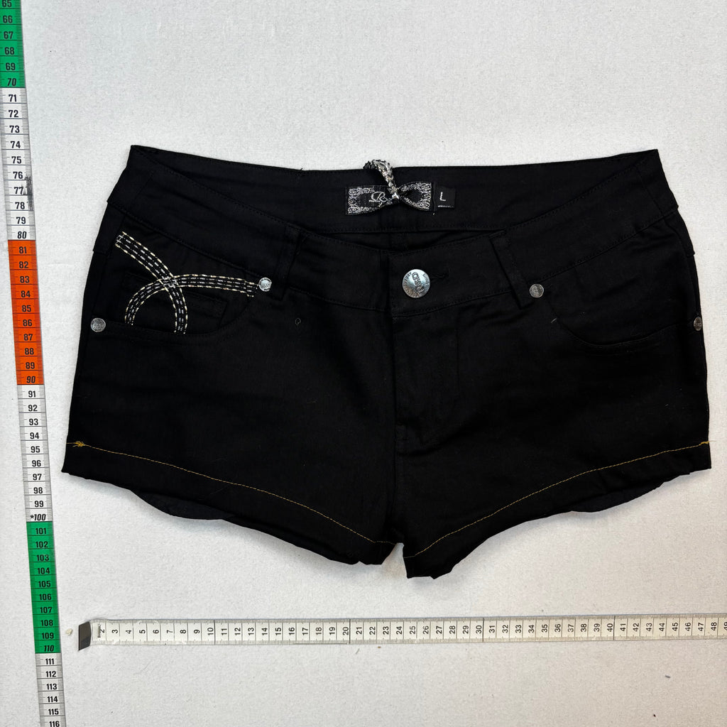 Black mini shorts