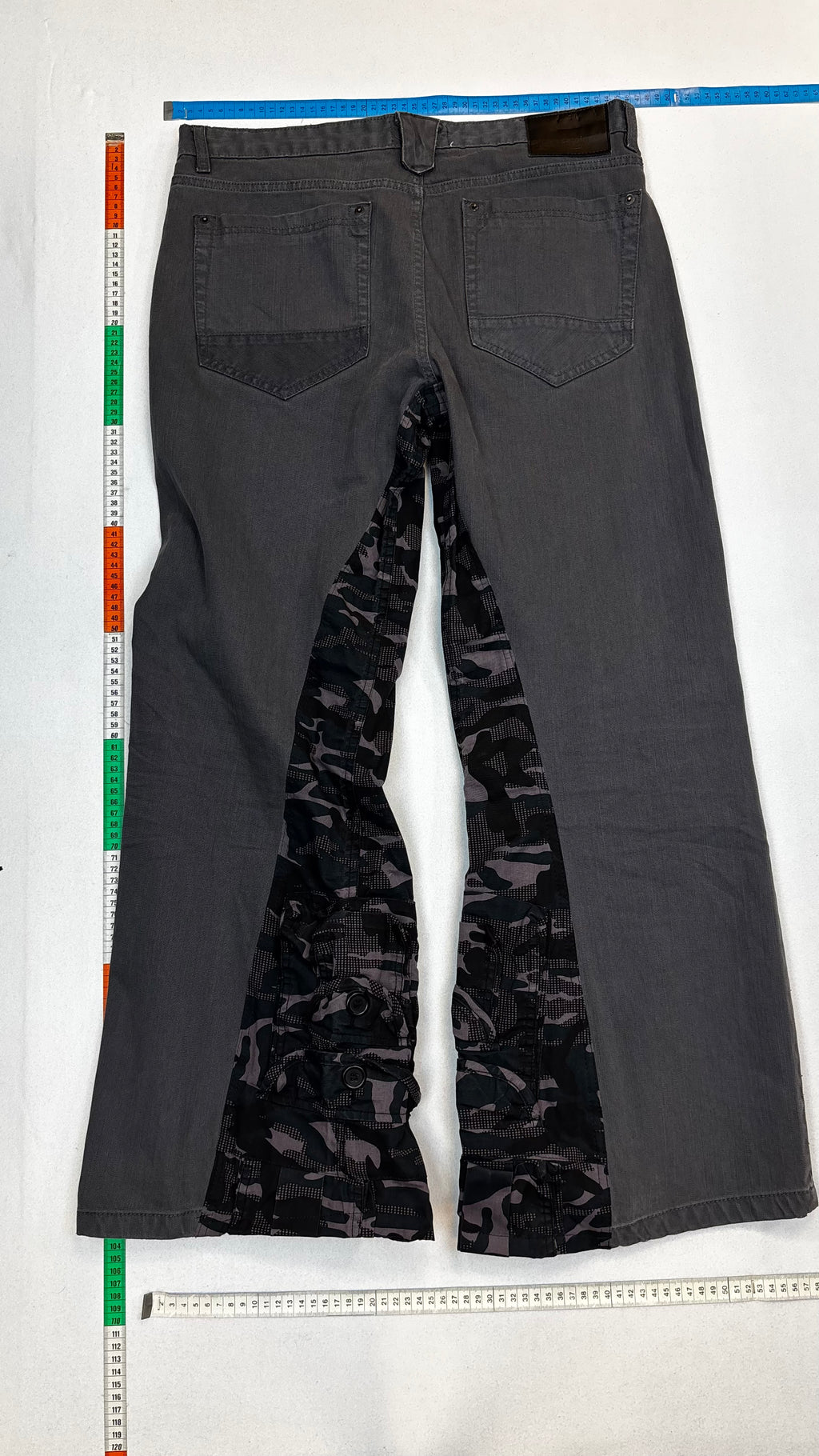 Grey flared jeans